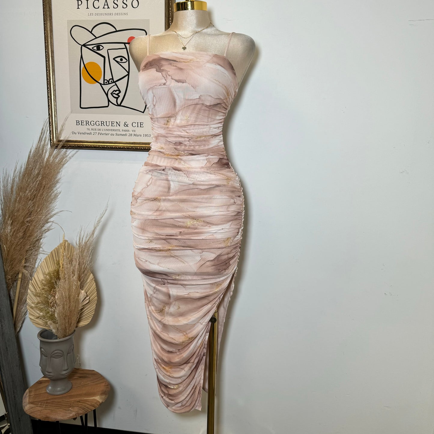 Marbel Midi Dress-Capuchino1