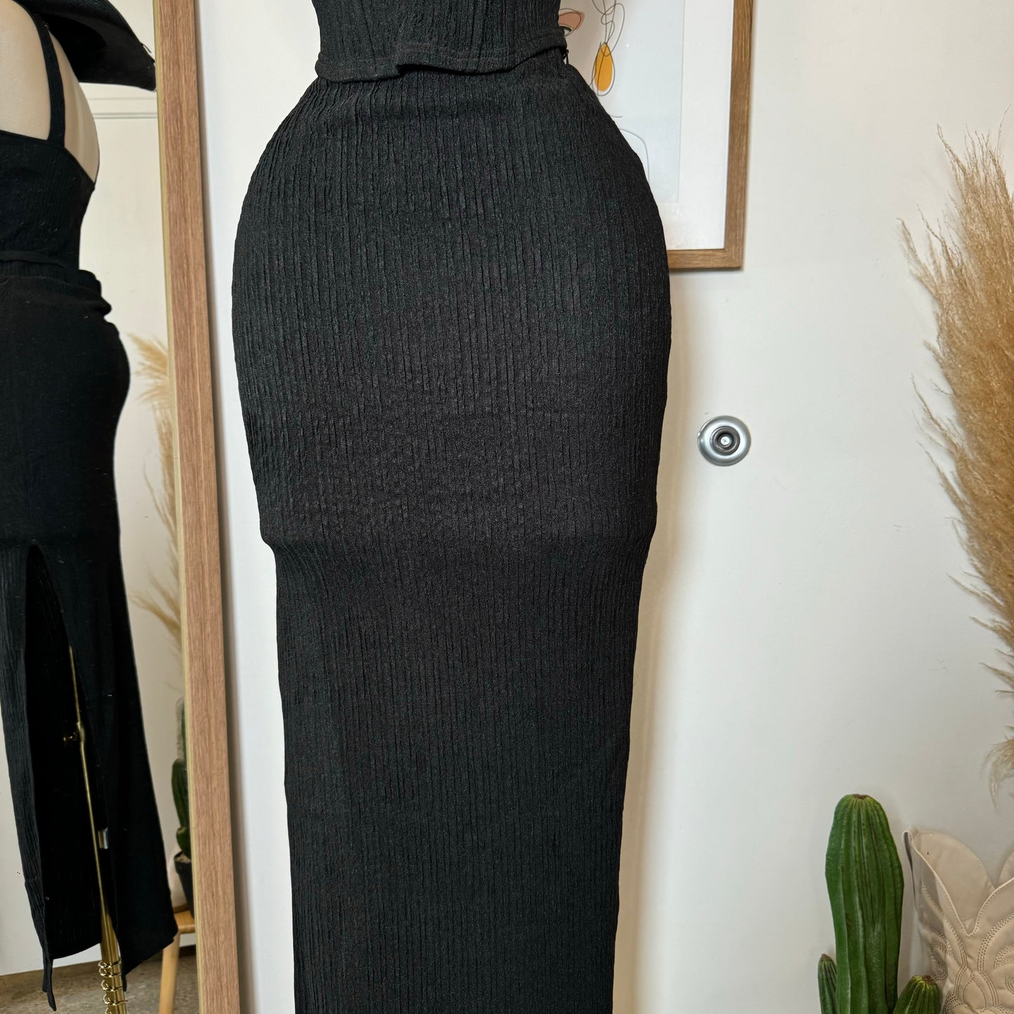 Cancun Corset Skirt Two Piece -Black1