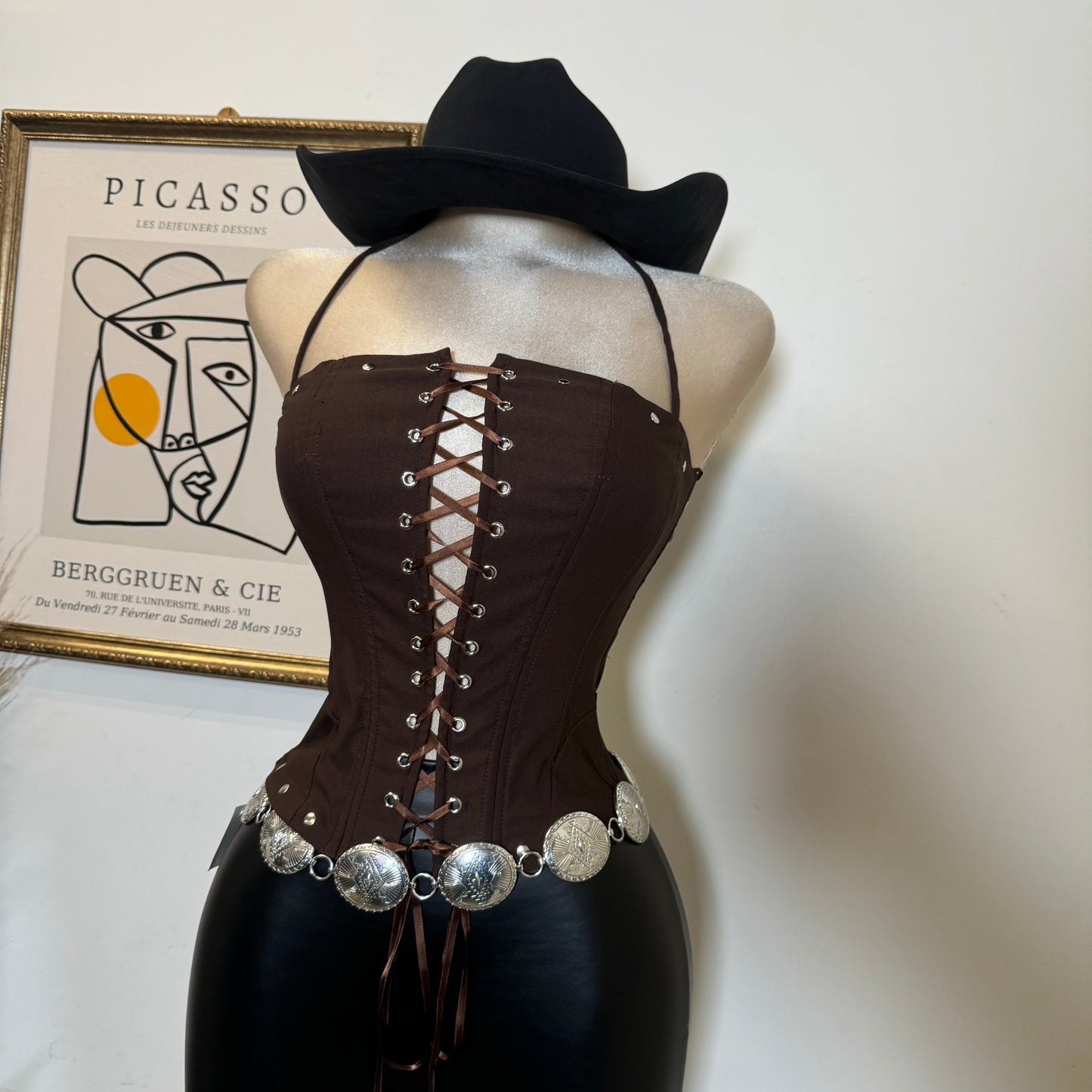La Yaquesita Corset Top-Brown