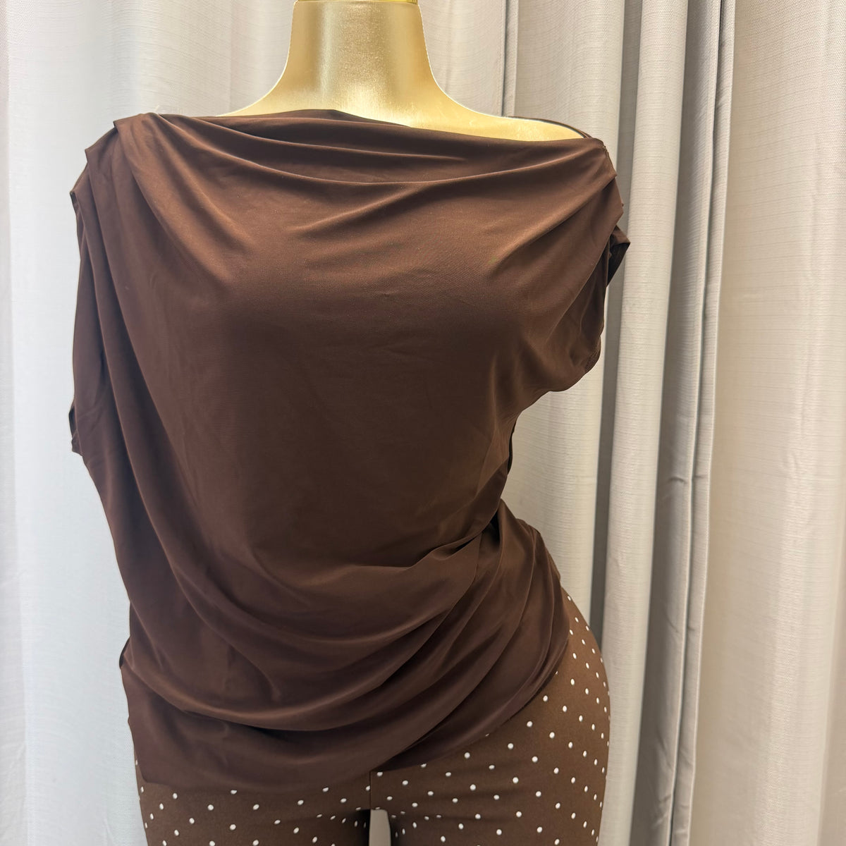 PL-Sonia Plus size Top-Brown