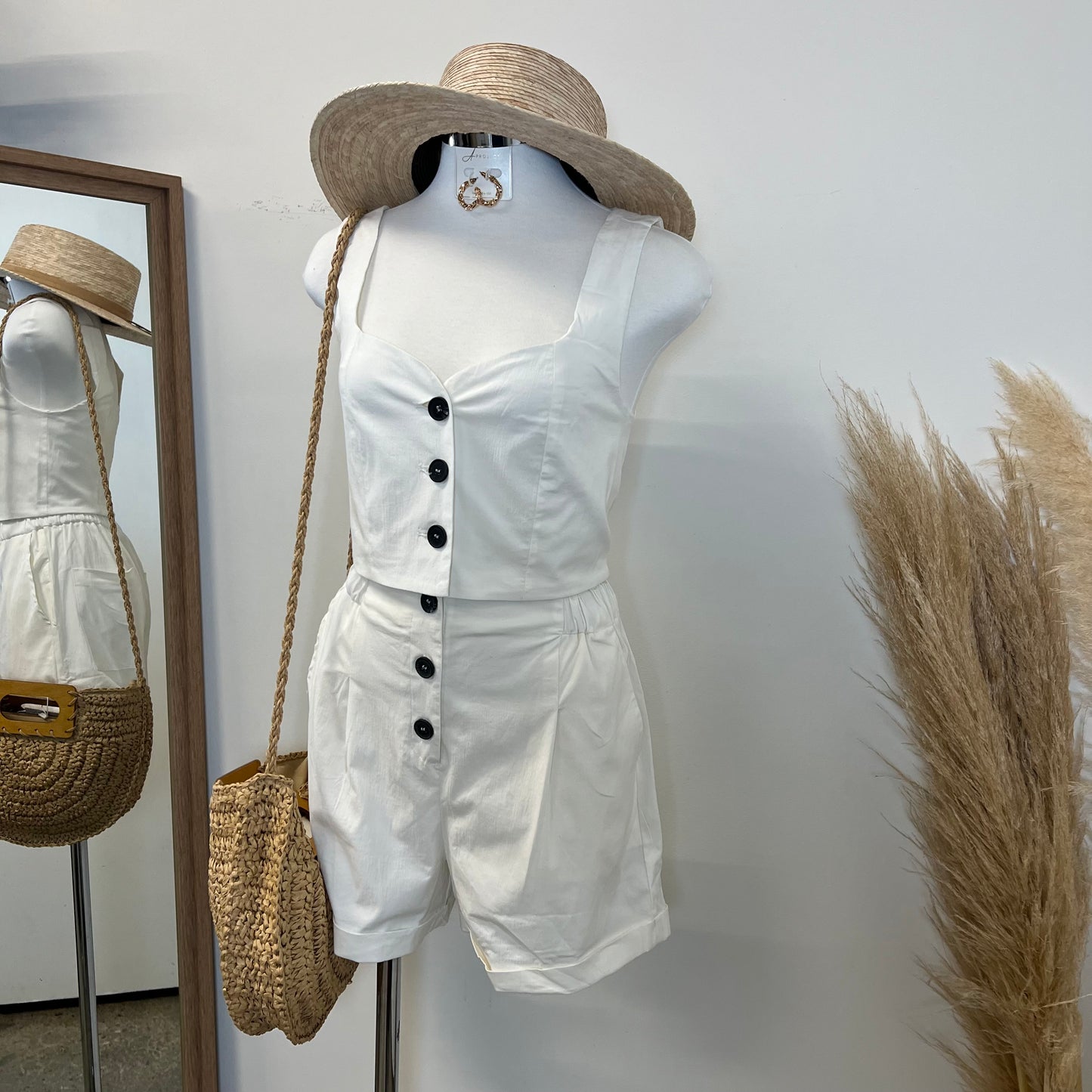 Aurora Linen Set-White