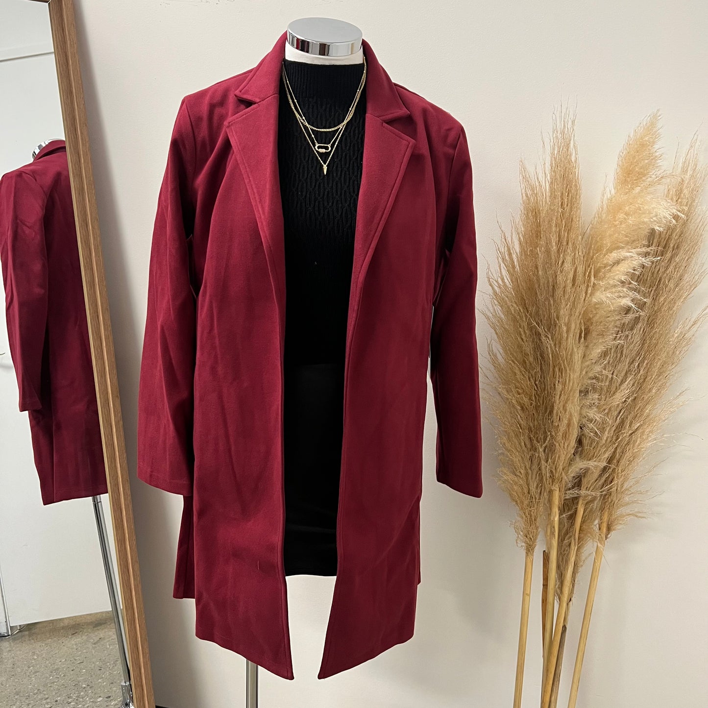 Long Coat -Burgundy