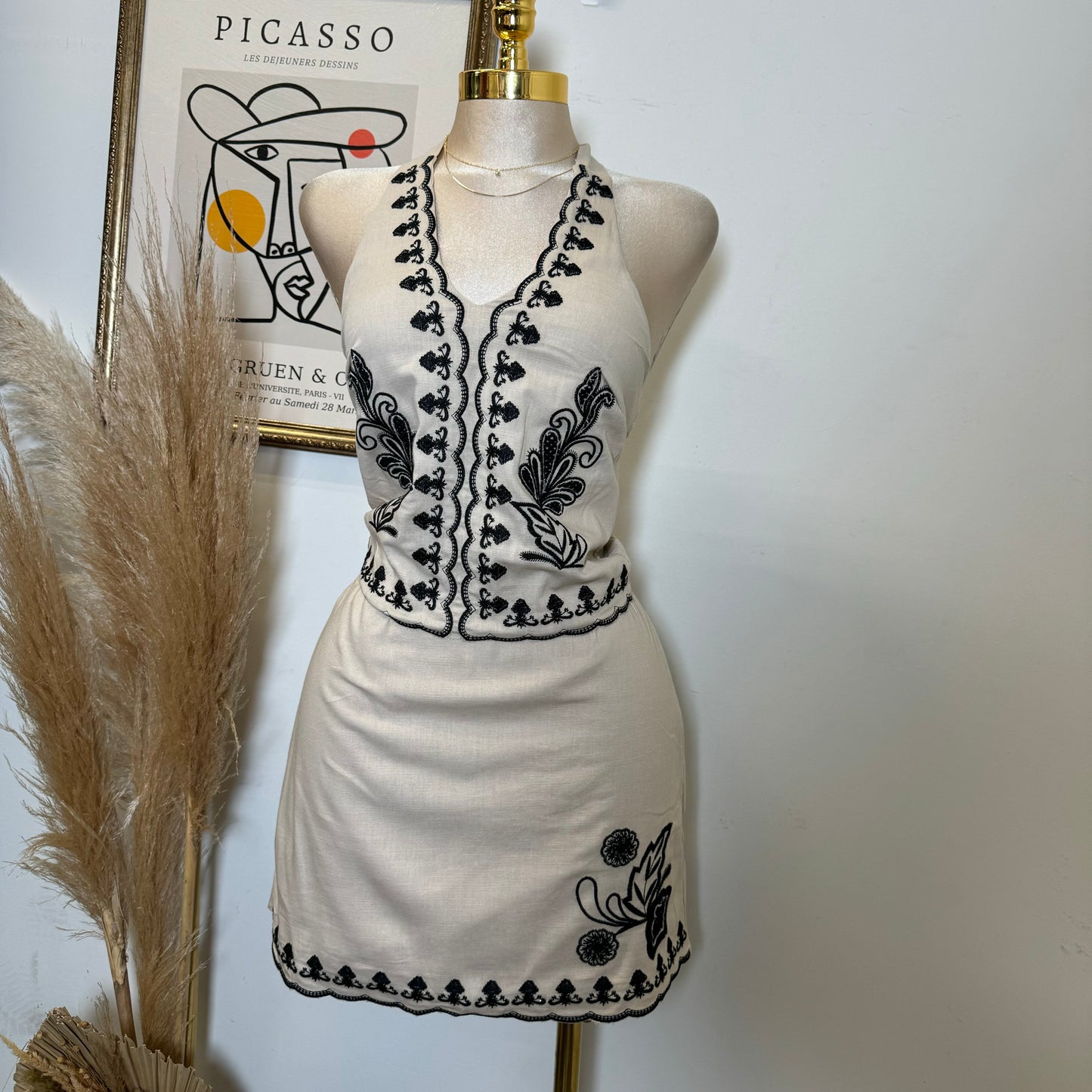 Halter Line Set-Beige