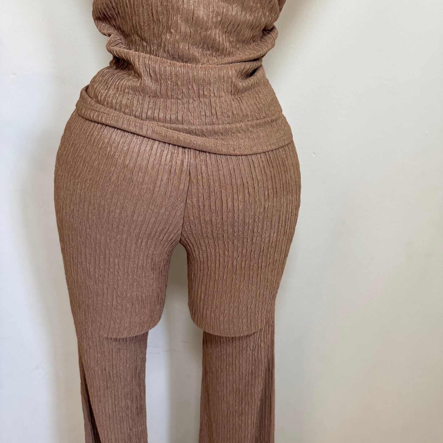 Timira Short Sleeve Pant set -Brown