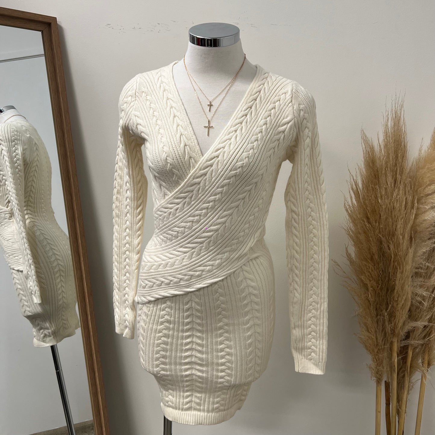 Amili Sweater Dress-Ivory
