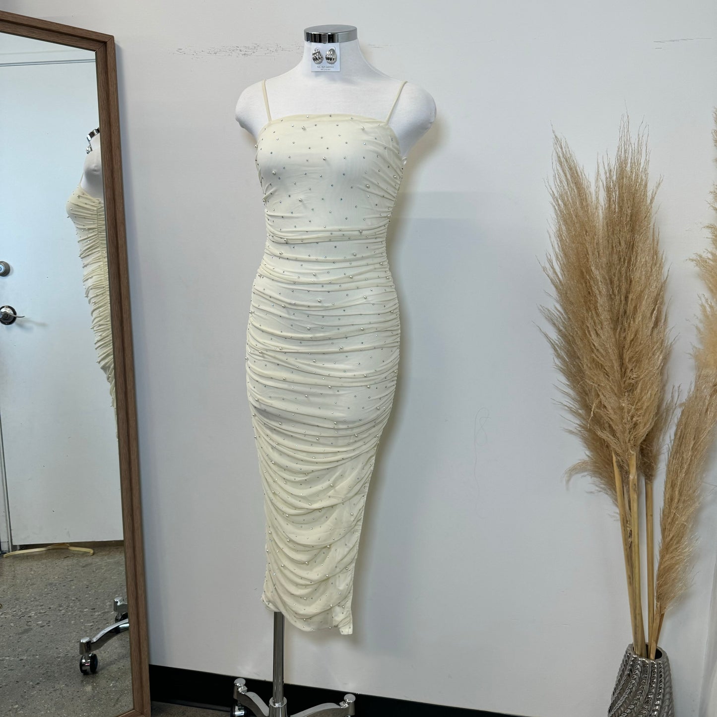 Kaeli Mesh Dress-White