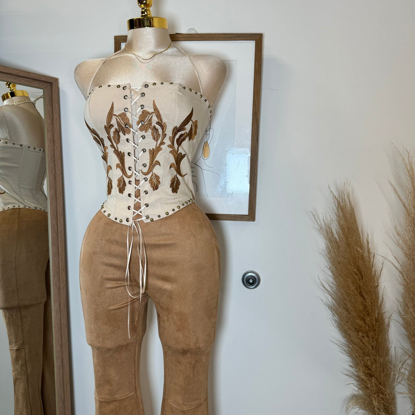 La Nena Corset Top-Cream1