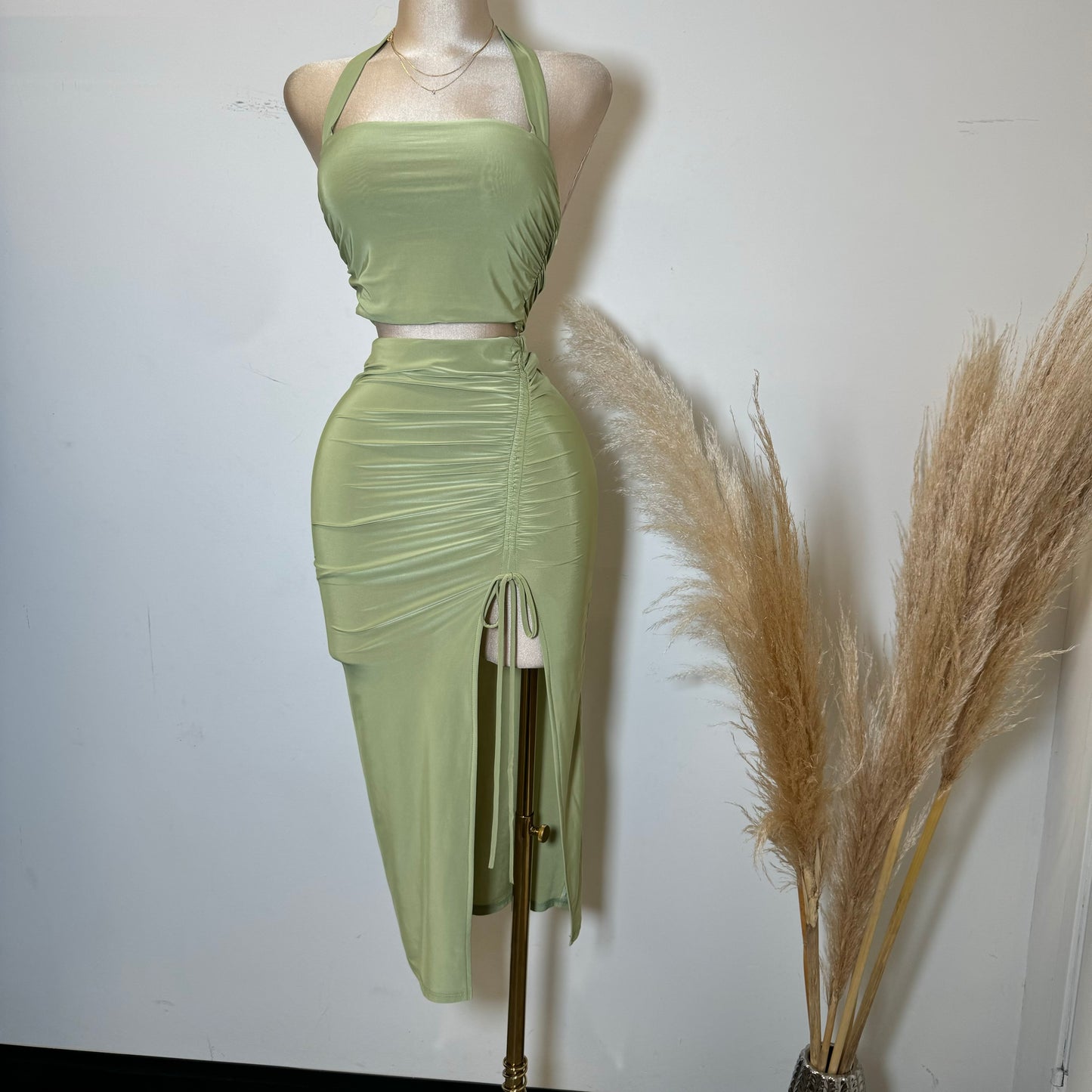 Bambo Skirt Set -Green