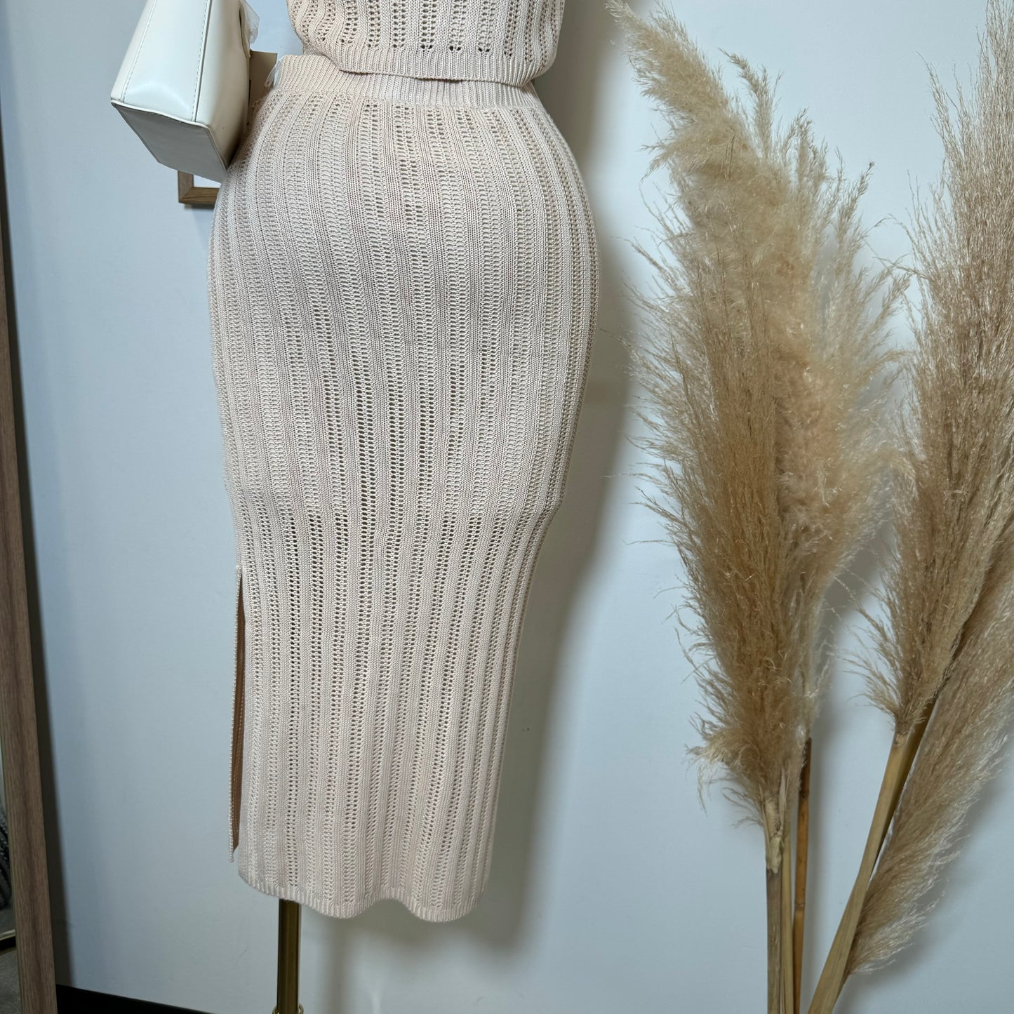 Vacation Skirt Set-Beige