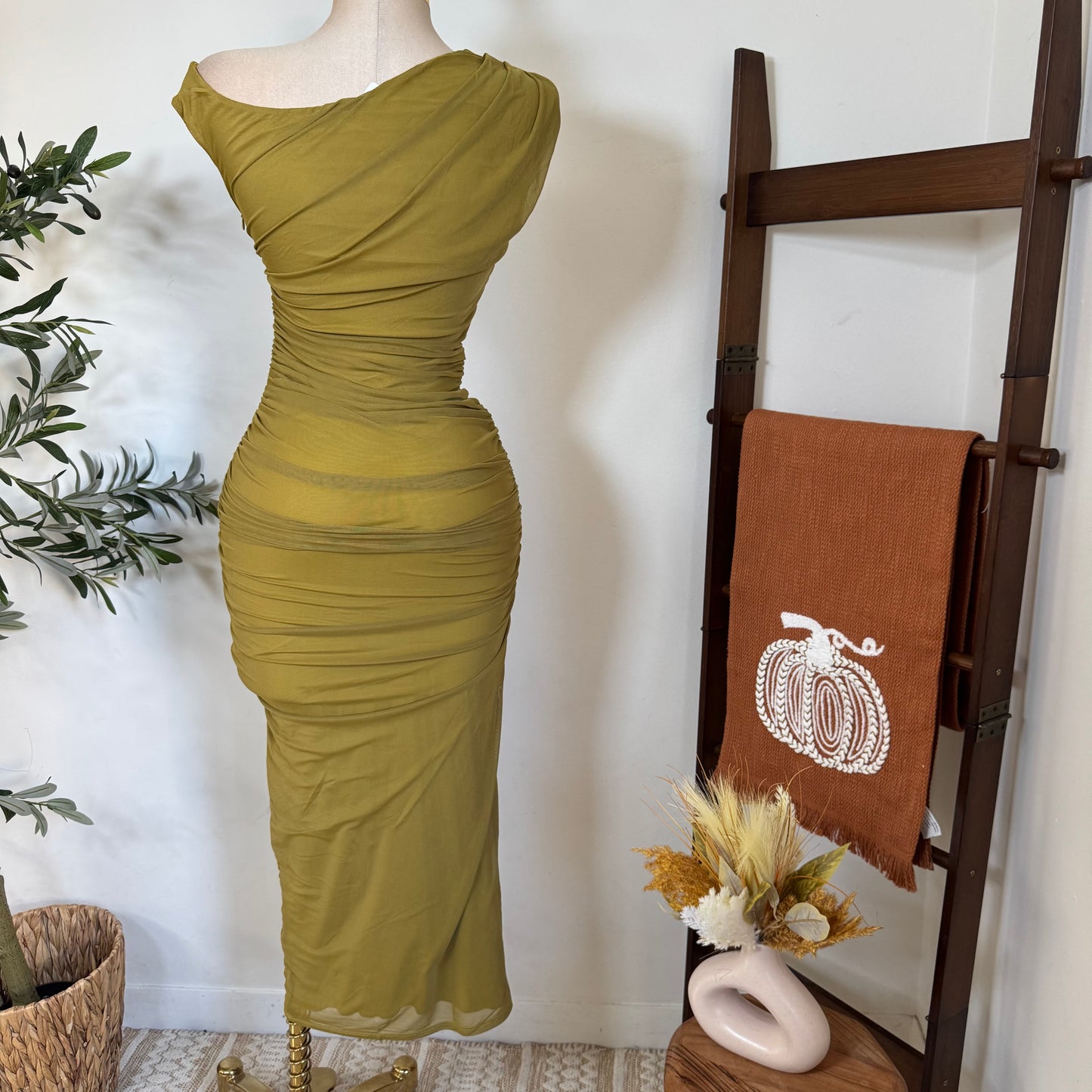 Luxi Dress-Olive