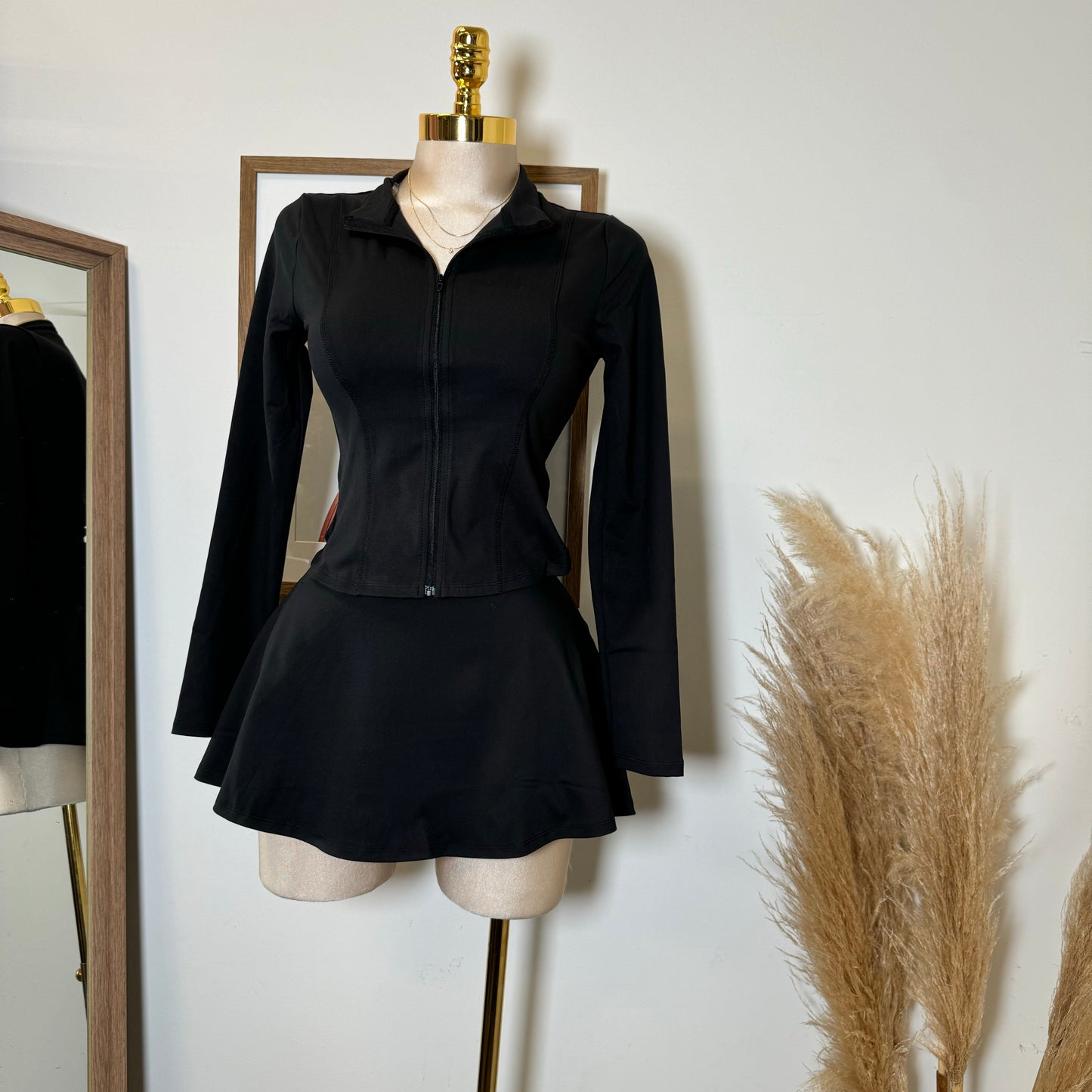 Coquetona Tennis Skirt Set-Black