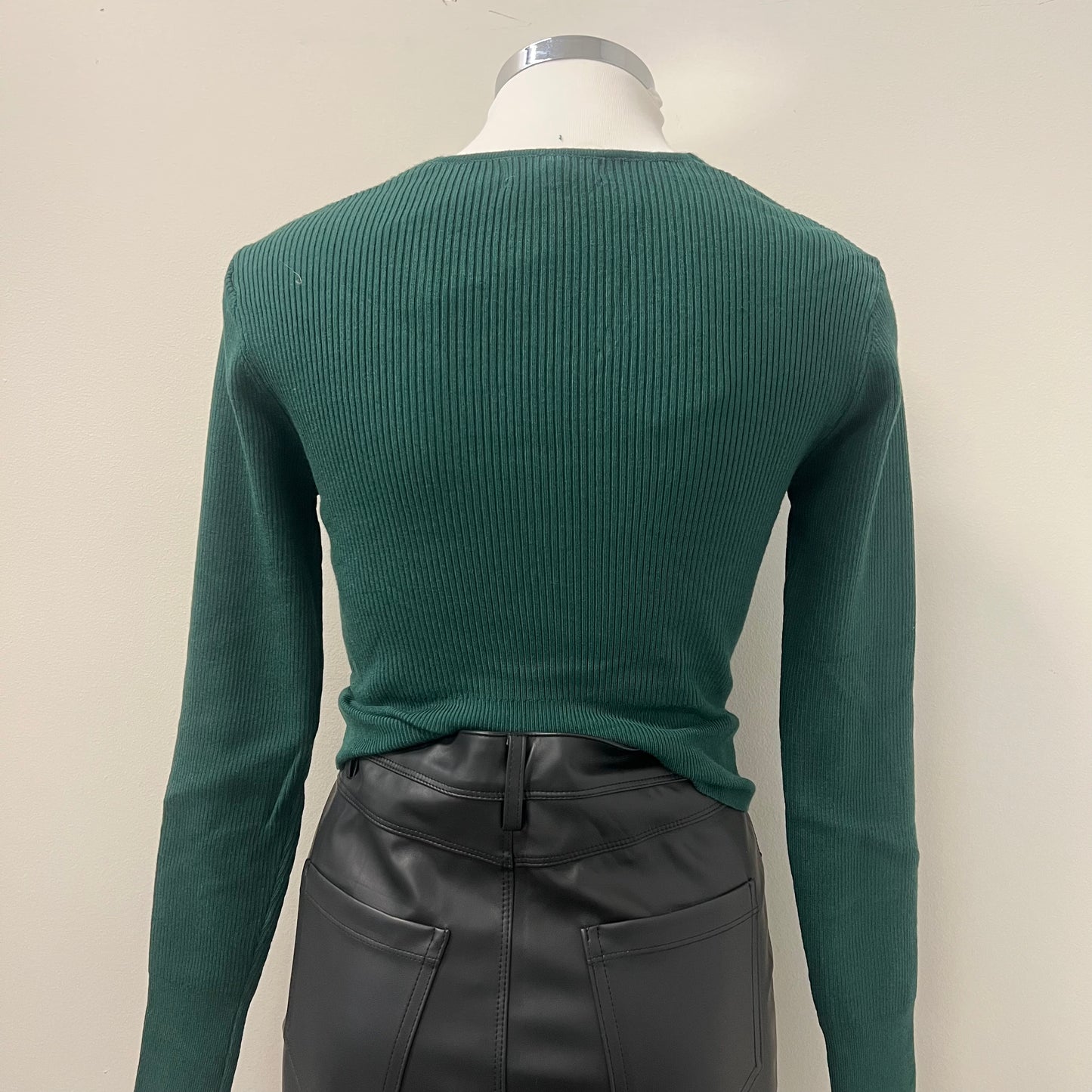 ANI KNIT TOP-HUNTER GREEN