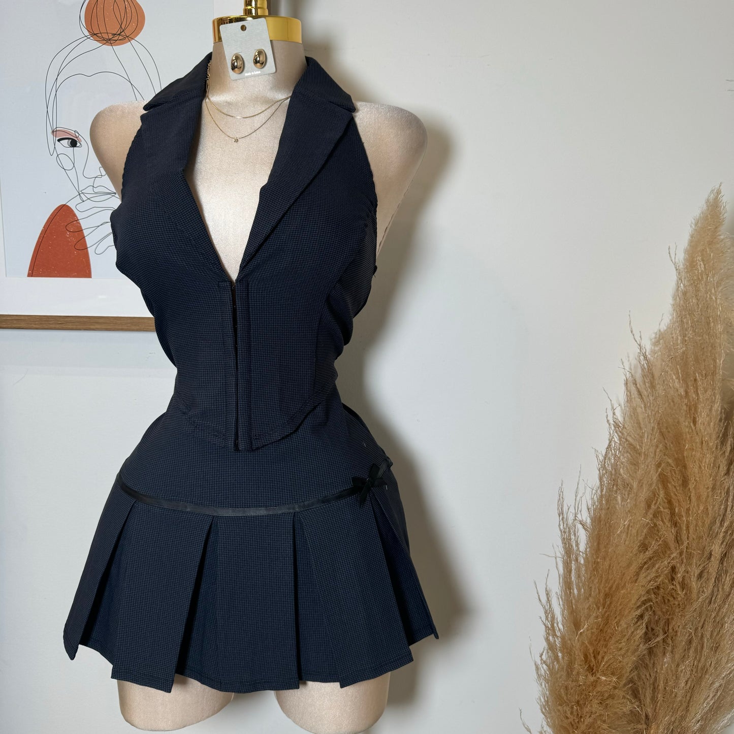 Revolu Skirt Set-Blue