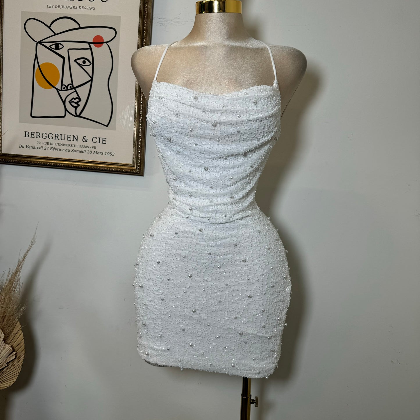 Sexy Pearl Dress-White
