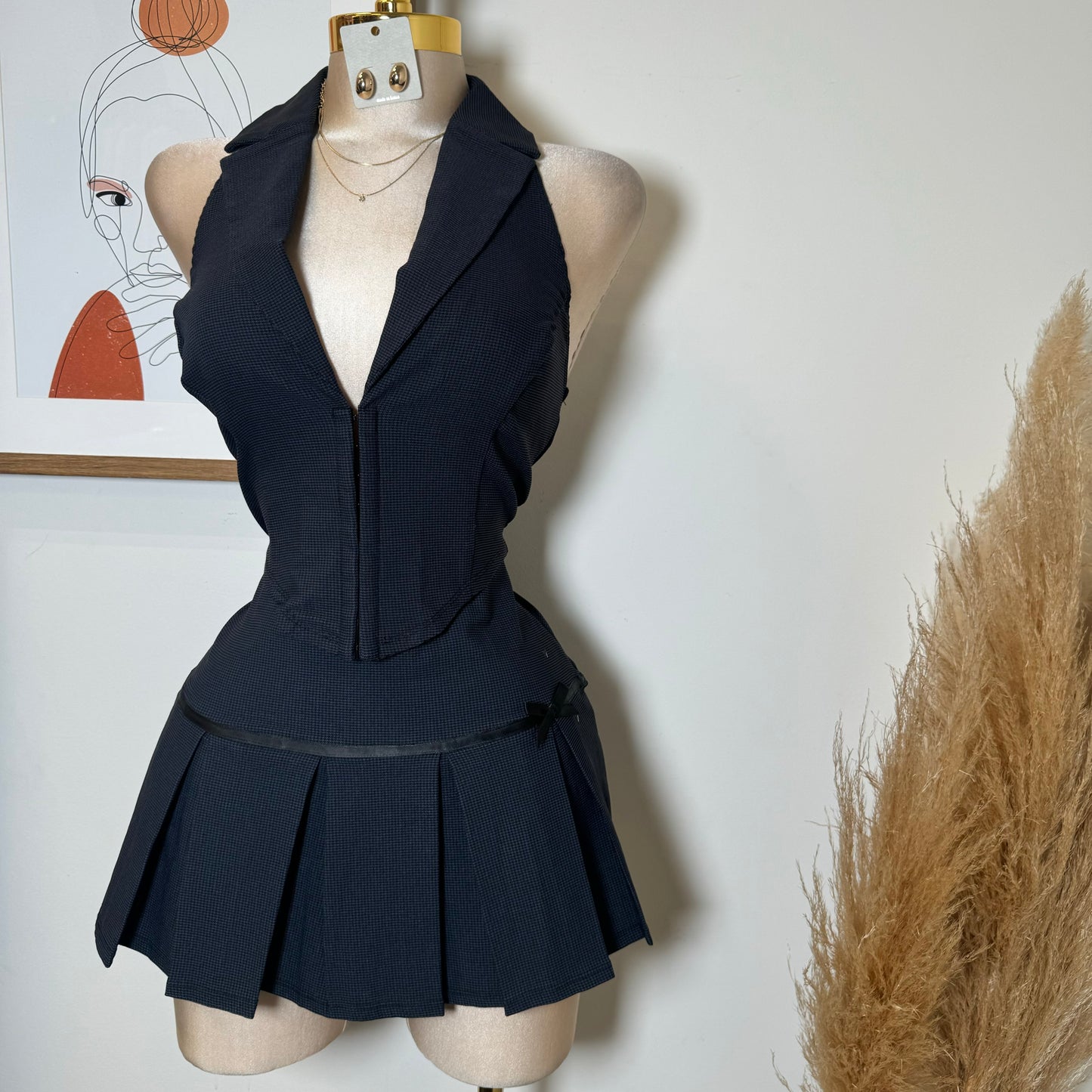 Revolu Skirt Set-Blue