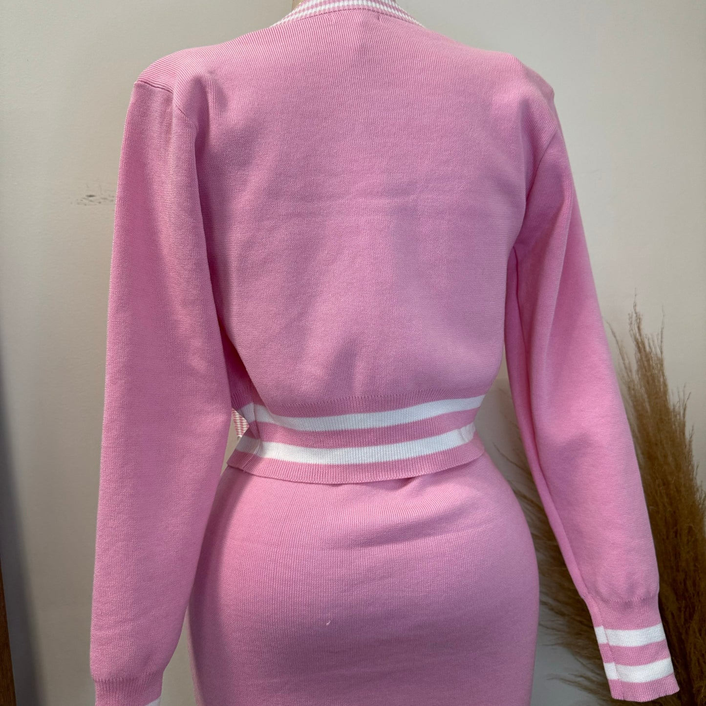 Liza Three piece Skirt Set-Pink