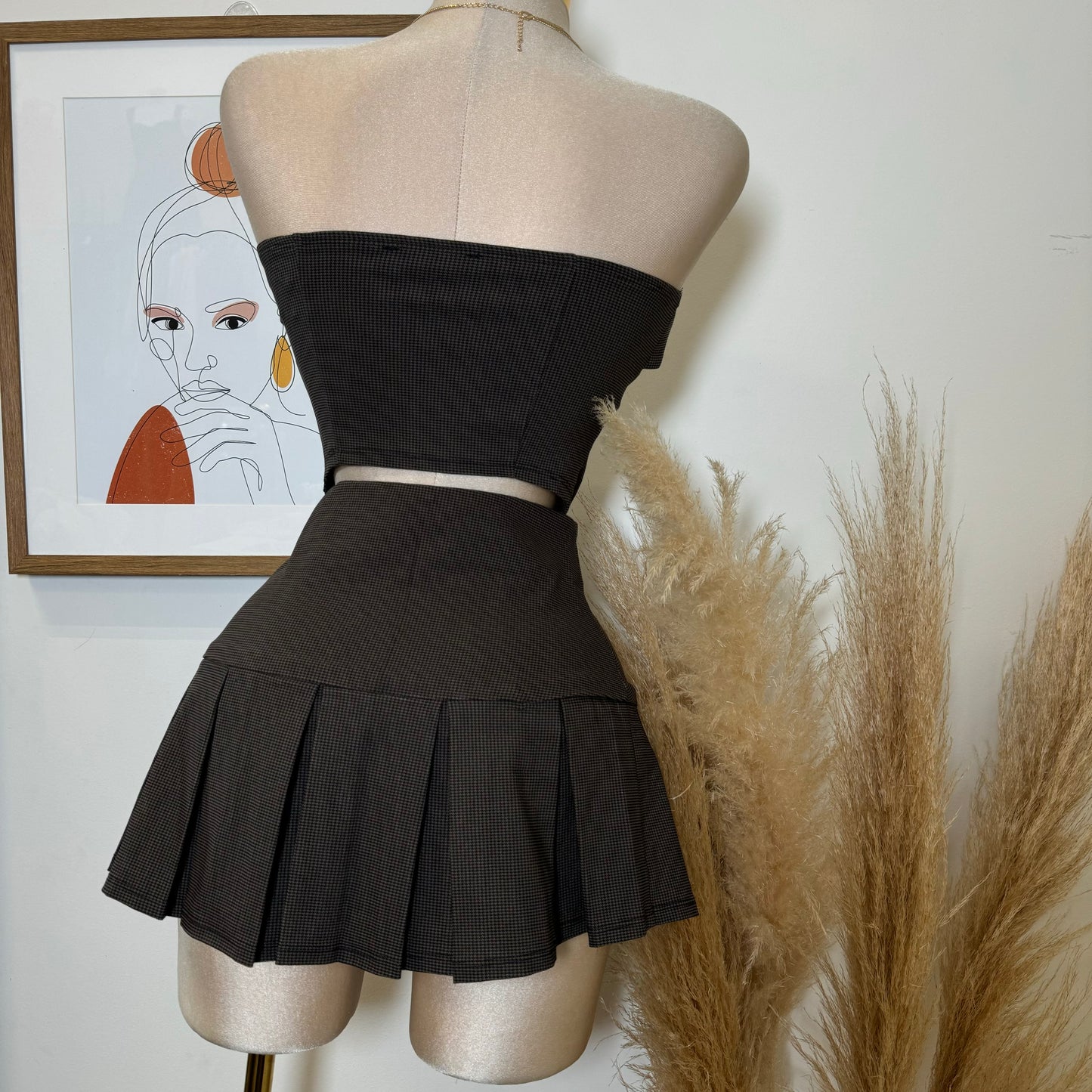 Tu Sin El Skirt Set-Brown