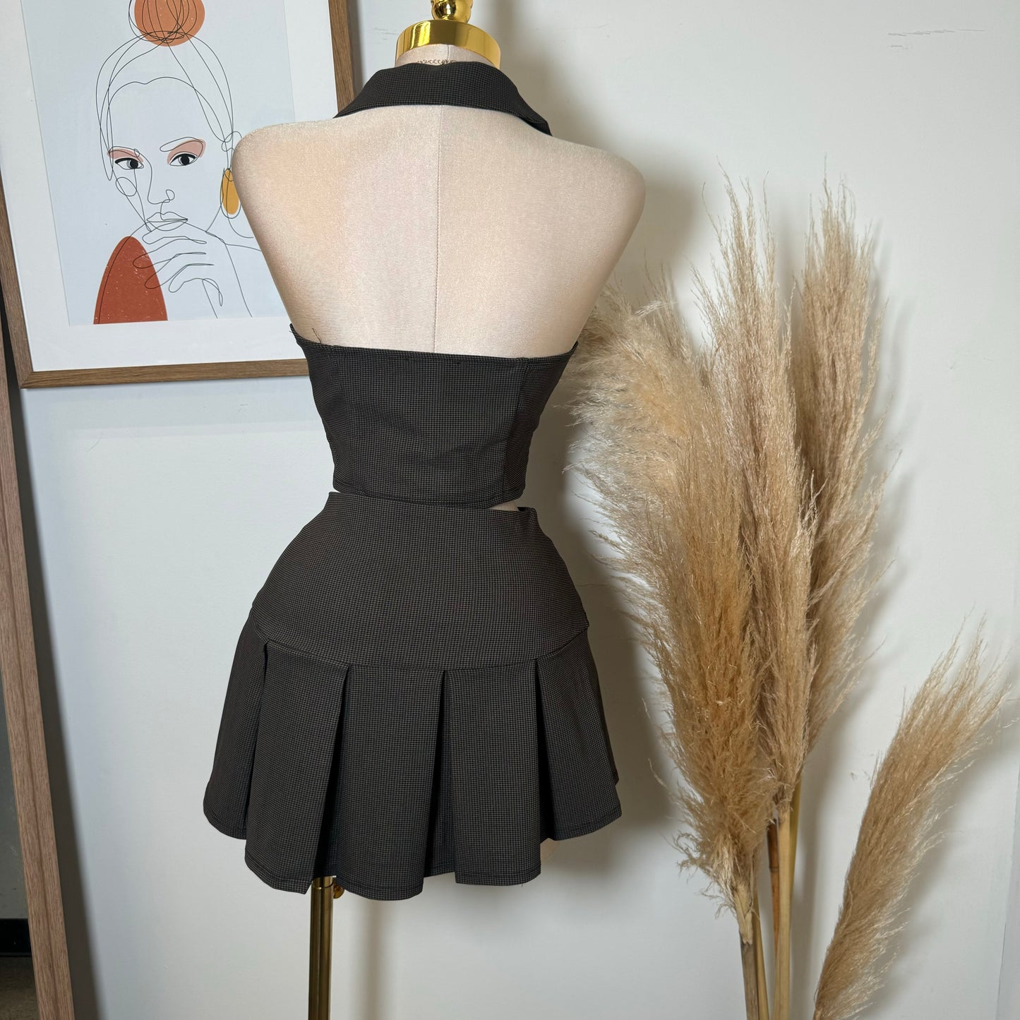 Revolu Skirt Set-Brown
