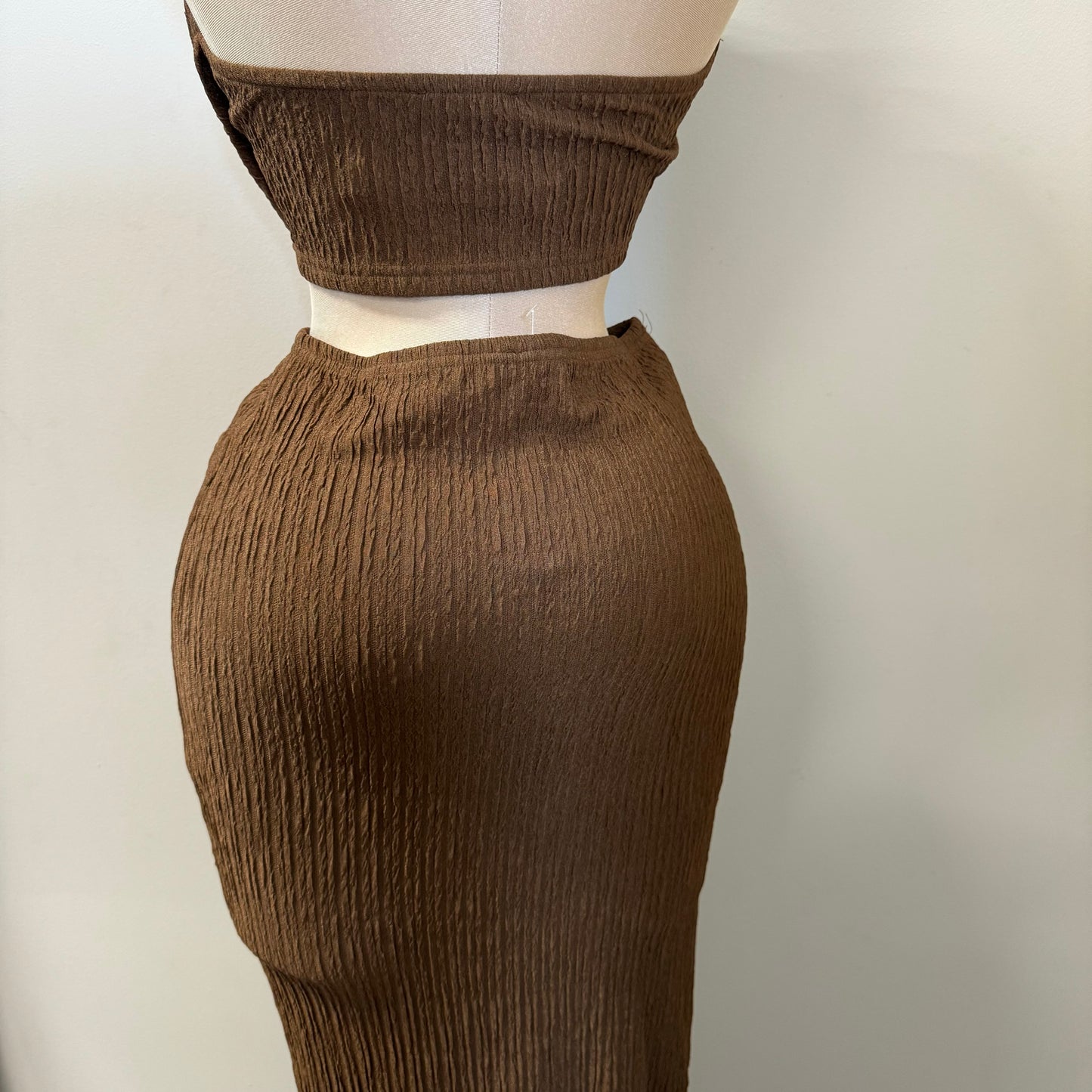 Coco Two piece Set-BROWN is