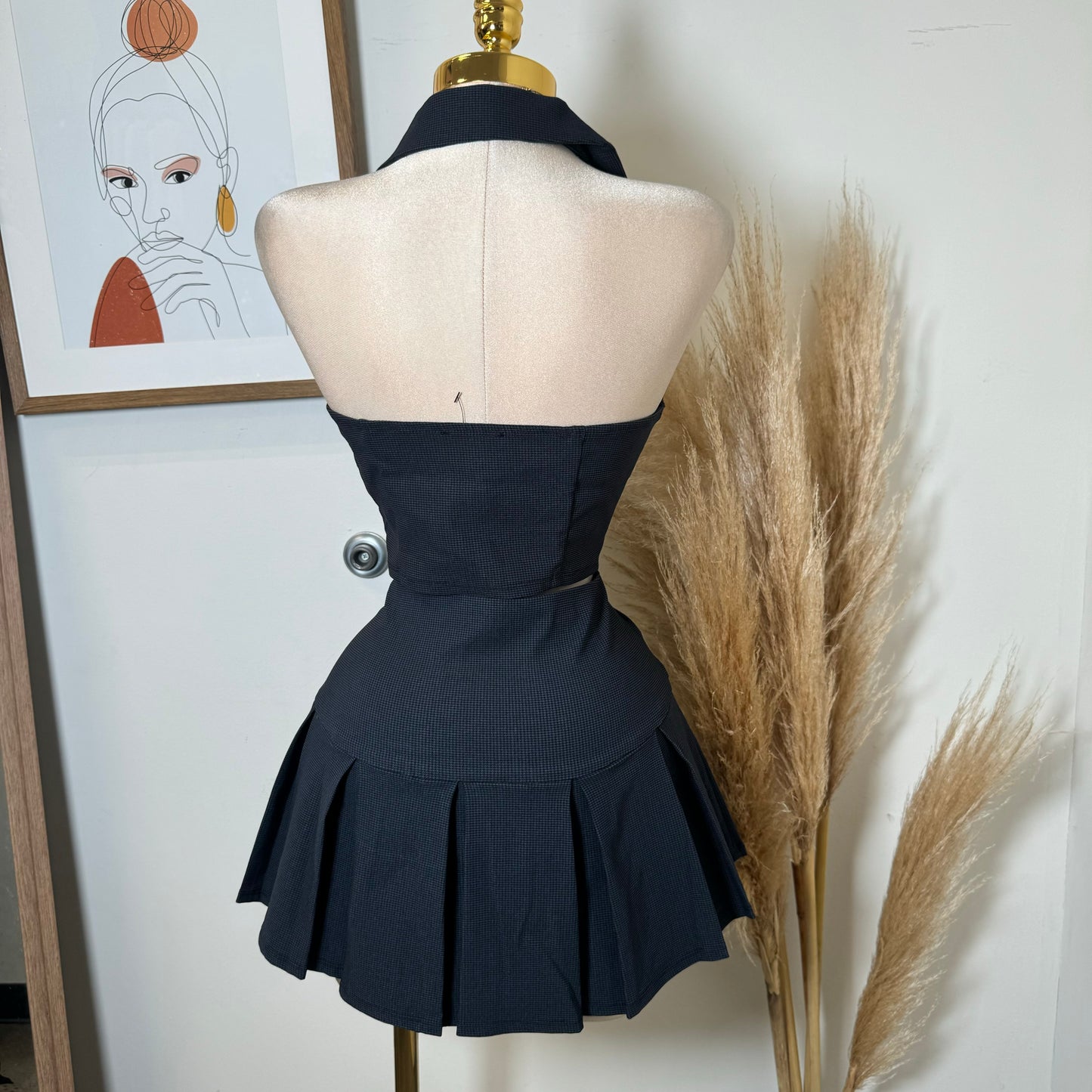 Revolu Skirt Set-Blue