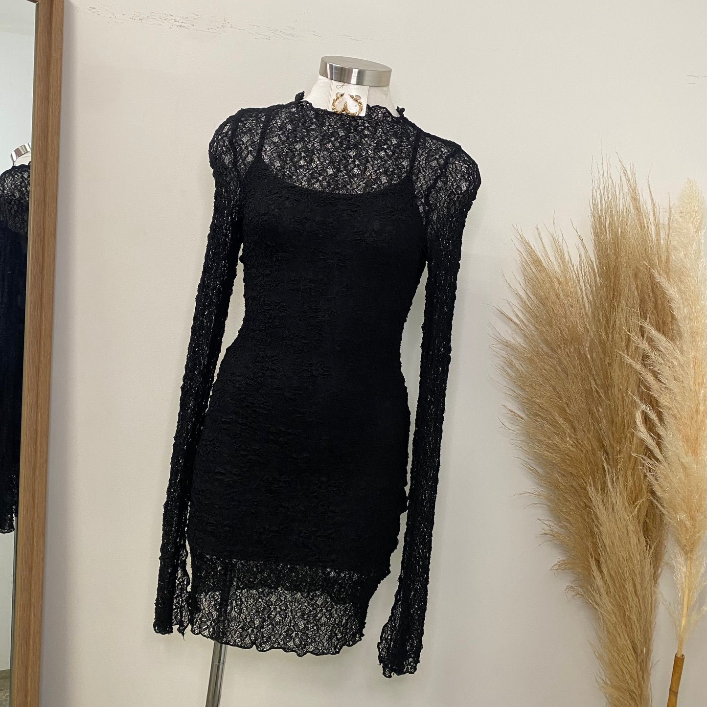 Karolina Lace Dress -Black
