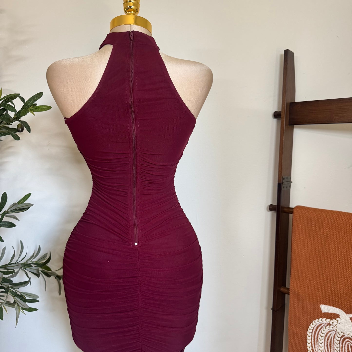 Evonne Dress-Dk Cherry
