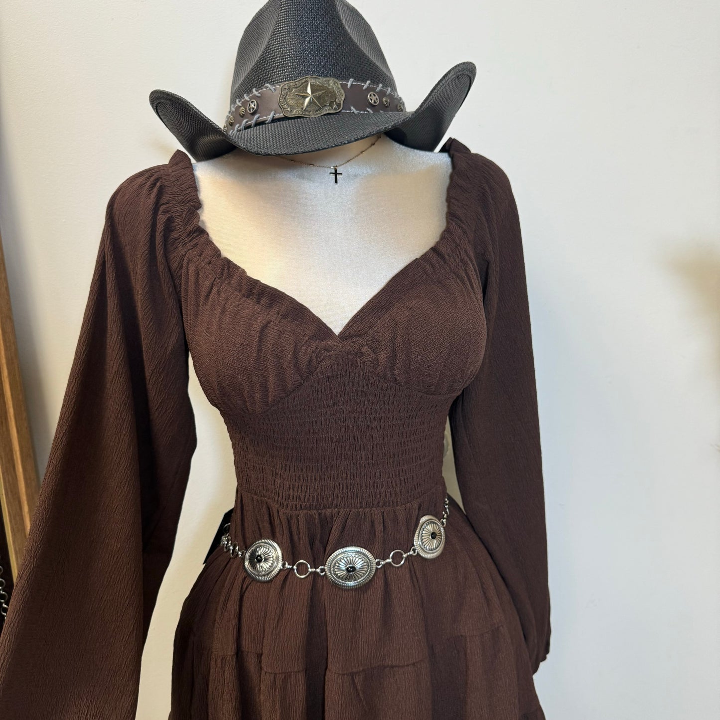 Roxi Corset Dress-Brown