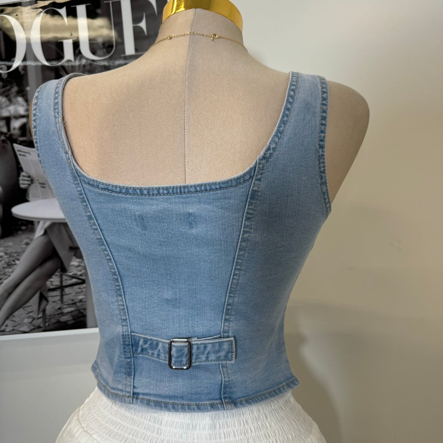 Denim Vest-LT Blue