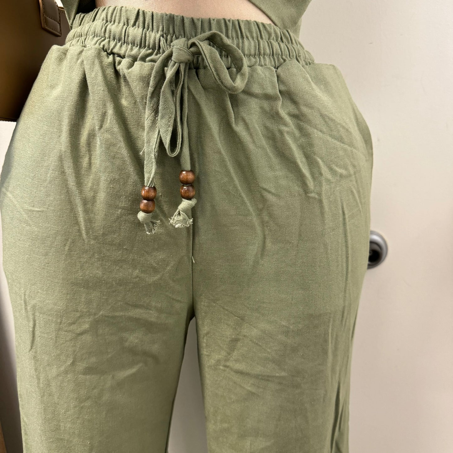 Knot Pant Set-Sage Green