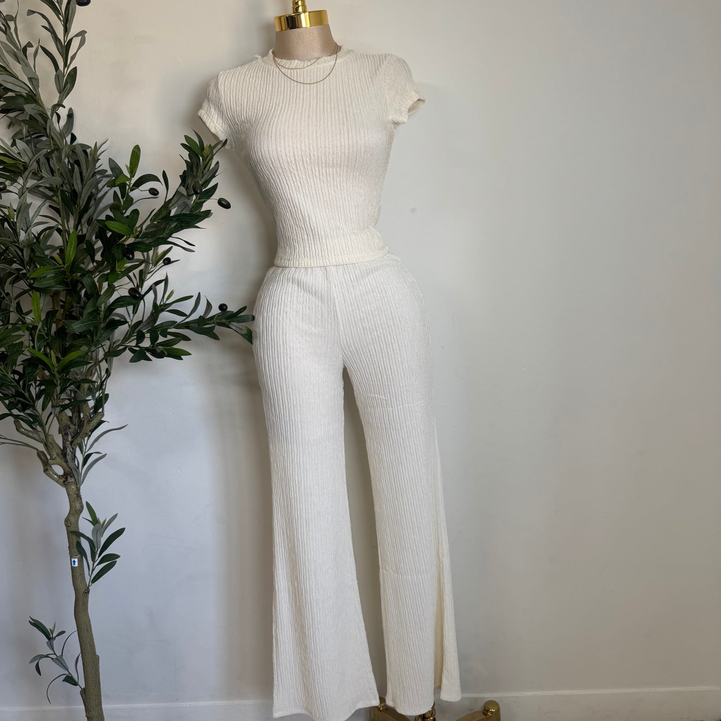 Tamara Short Sleeve Piece Set PL -White