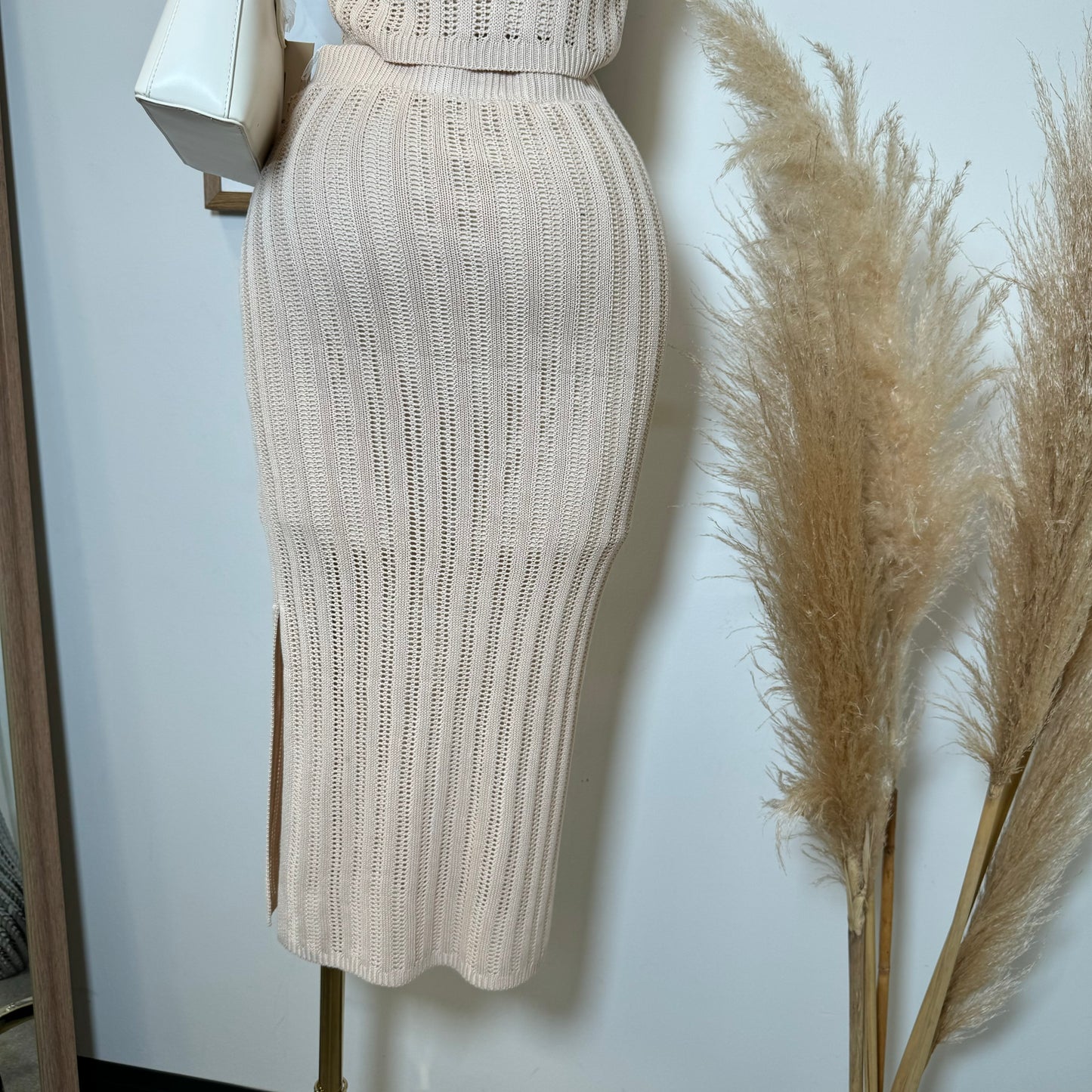 Vacation Skirt Set-Beige