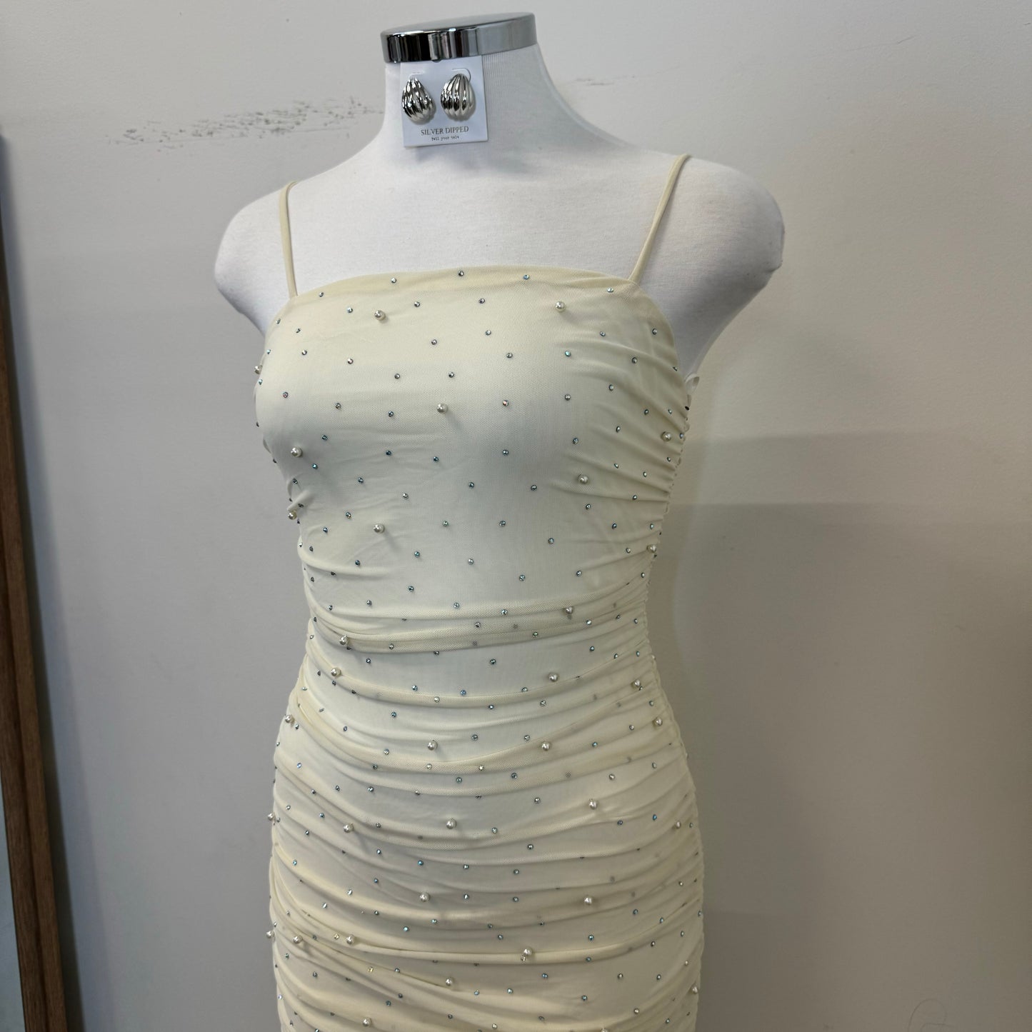 Kaeli Mesh Dress-White