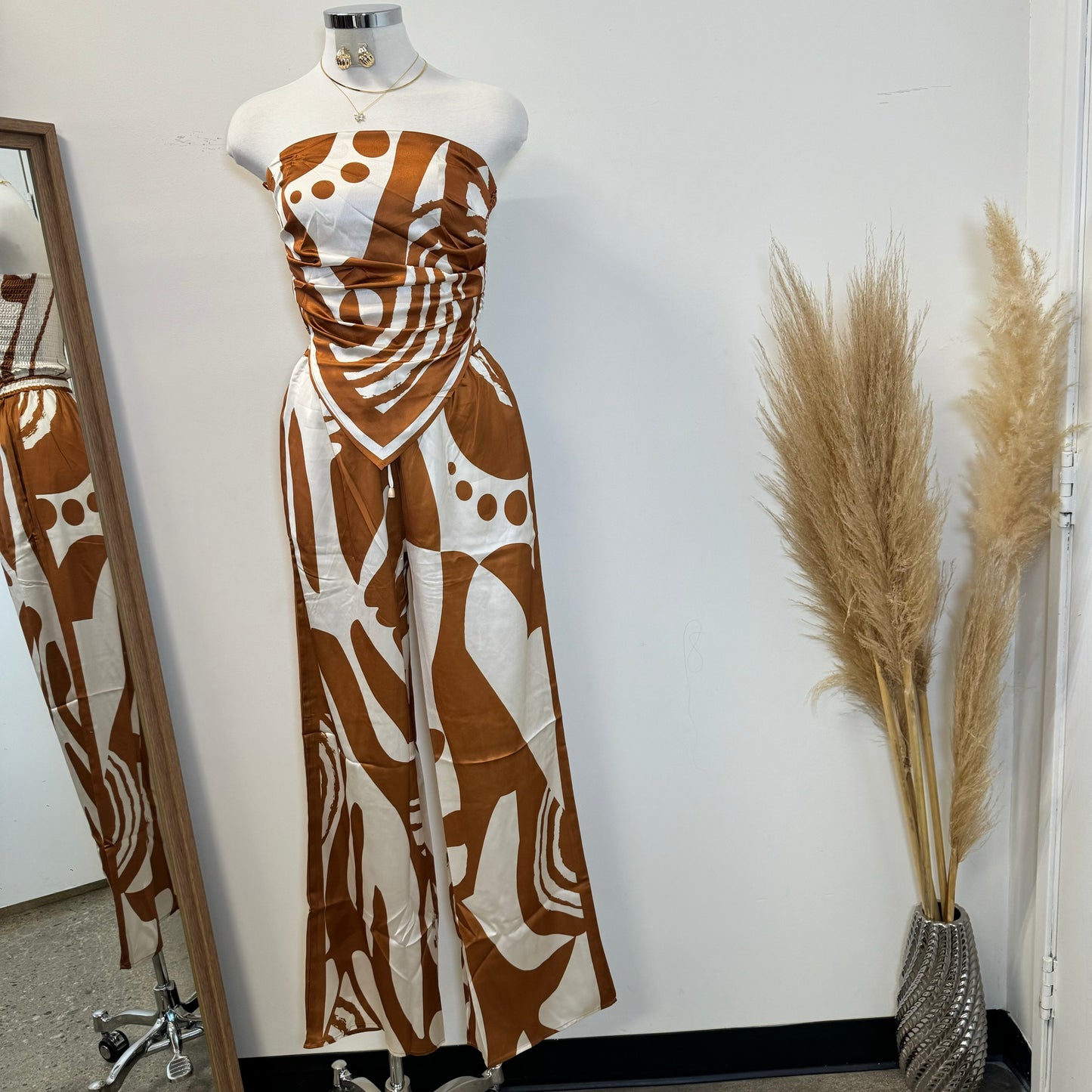 All me Two piece Set -Brown