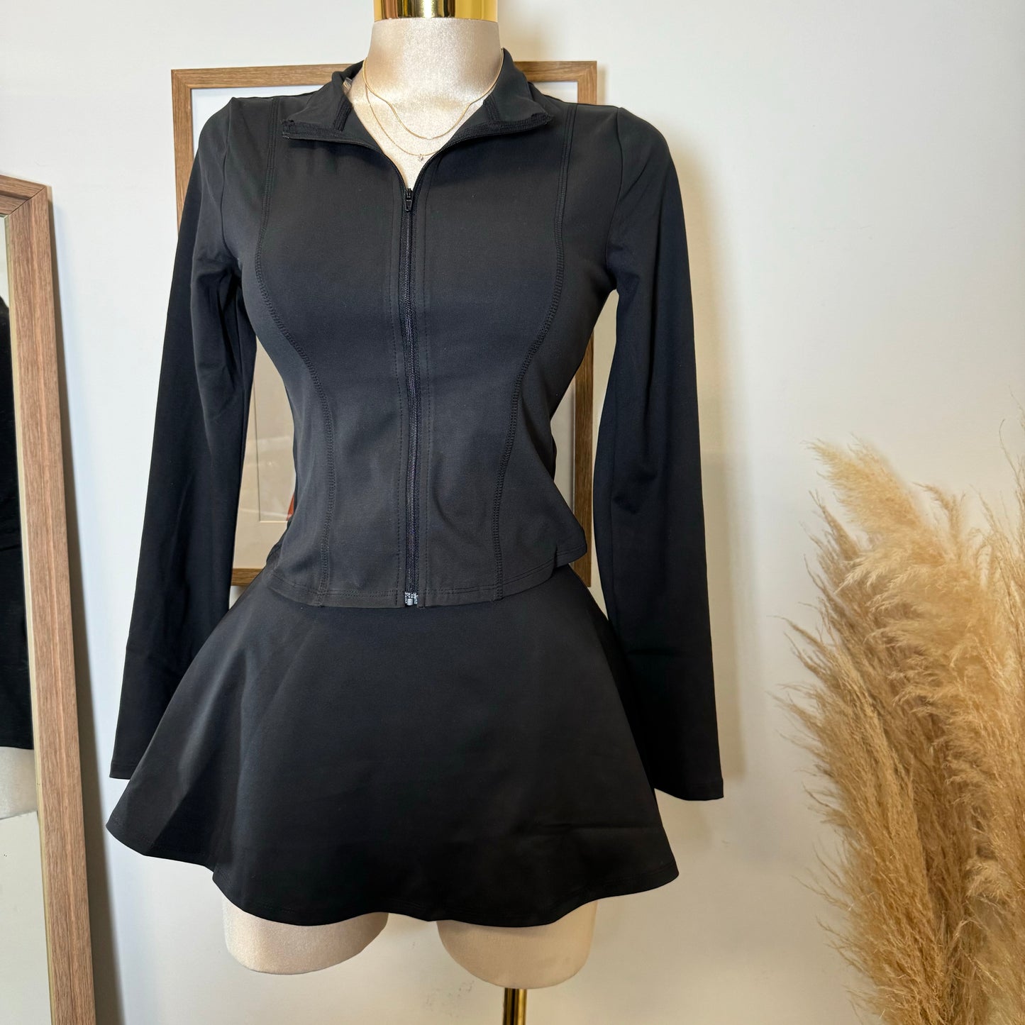 Coquetona Tennis Skirt Set-Black