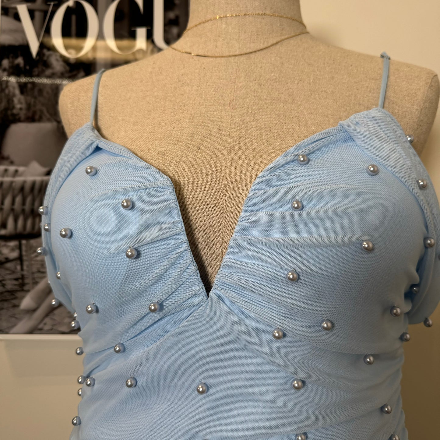 Aria Pearl Dress PL-Blue