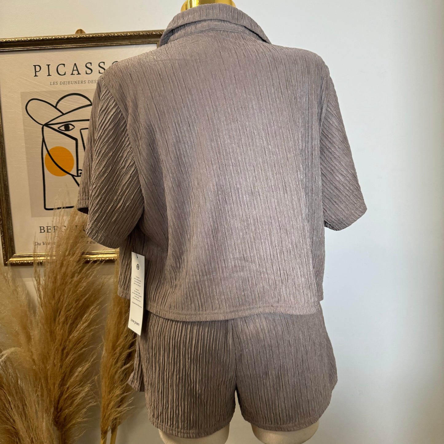 Loxi Short Set-Taupe