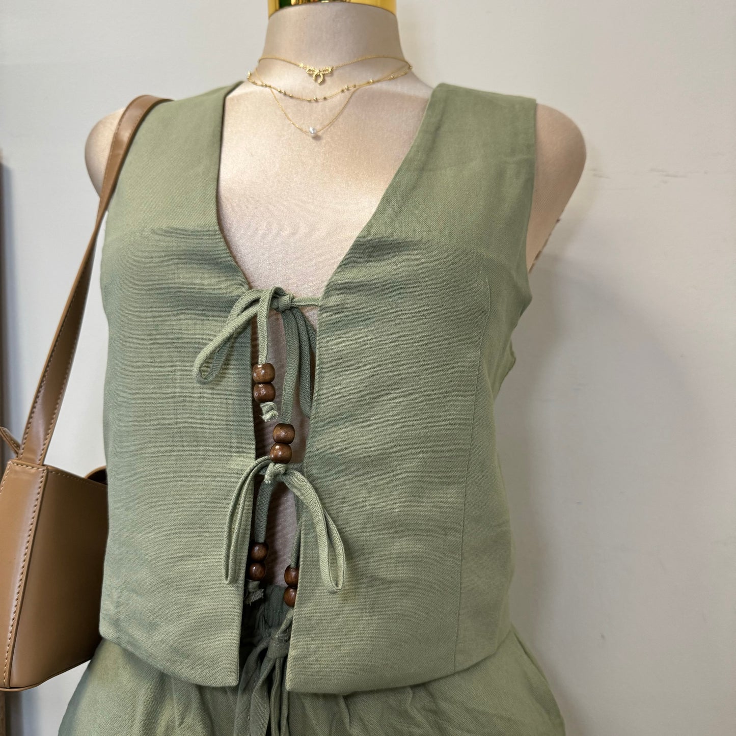 Knot Pant Set-Sage Green