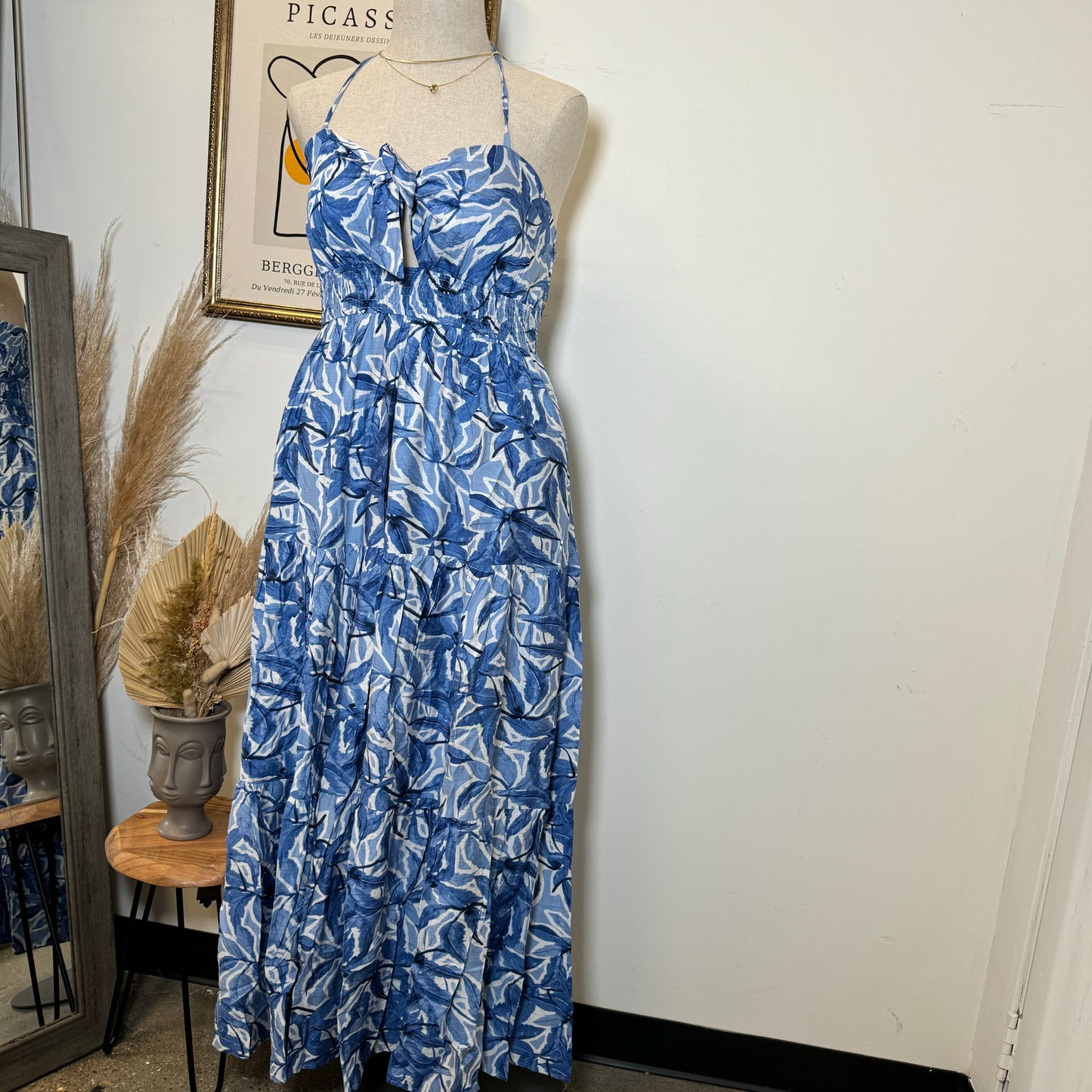 Rosita Plus size Dress-Blue
