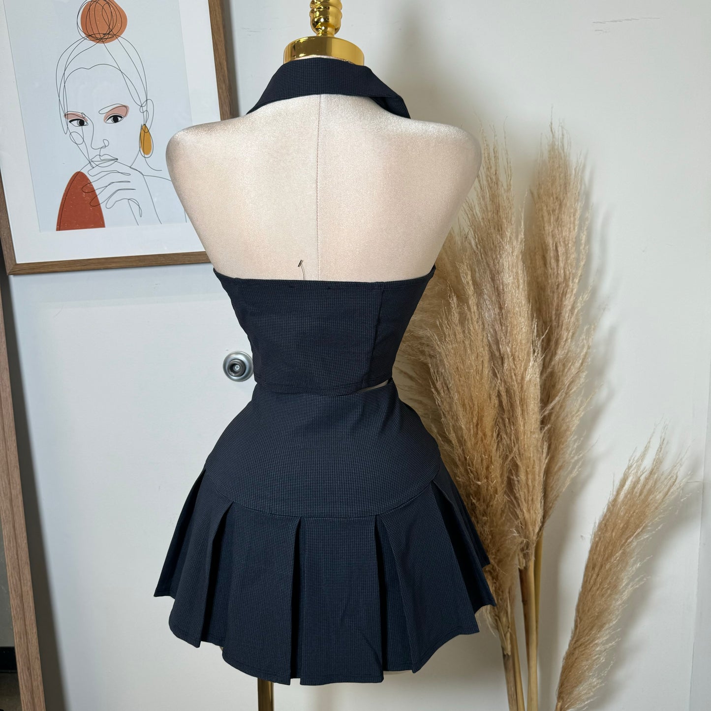 Revolu Skirt Set-Blue