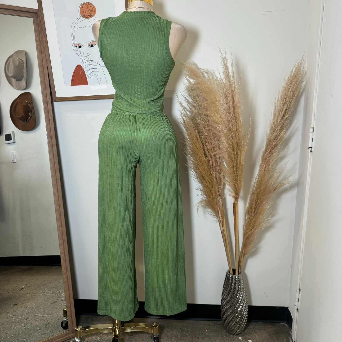 Tamara Two Piece Set-Sage Green