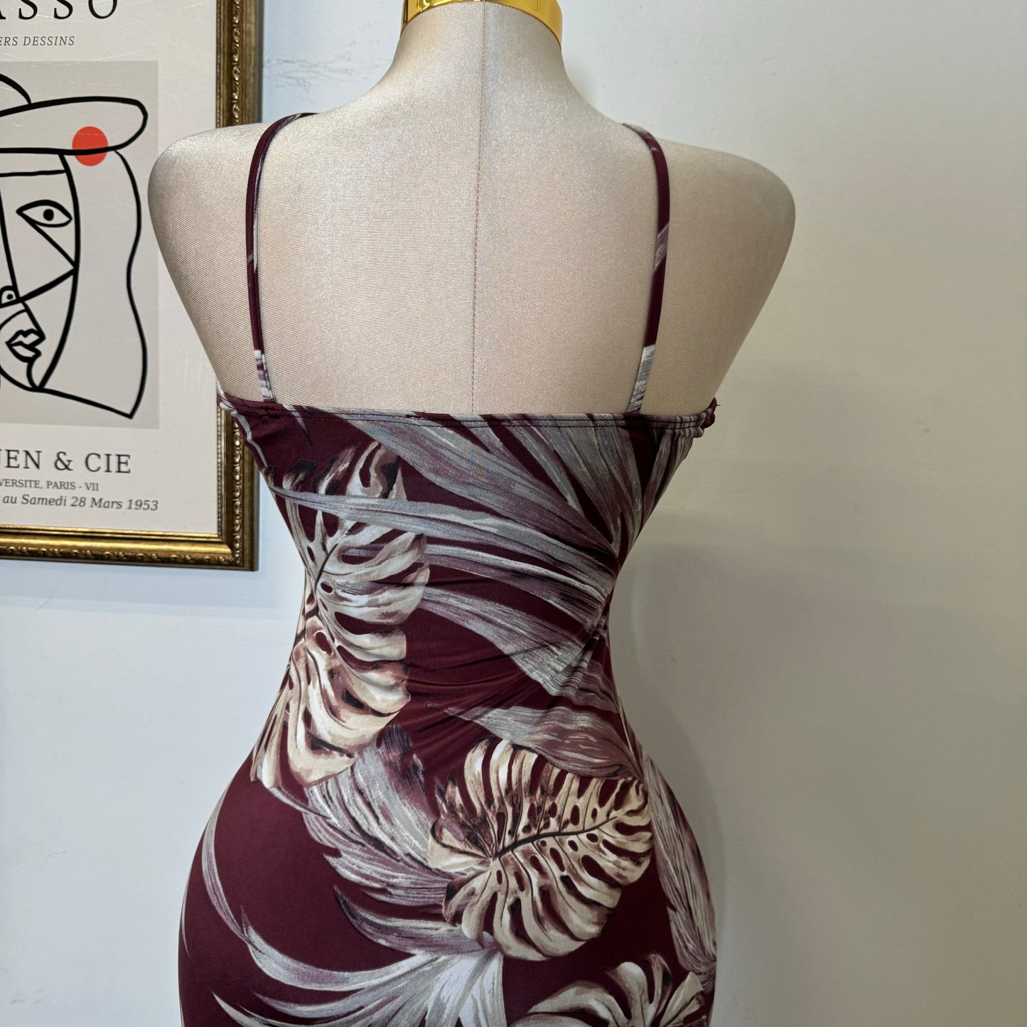 Sira Midi Dress-Rust