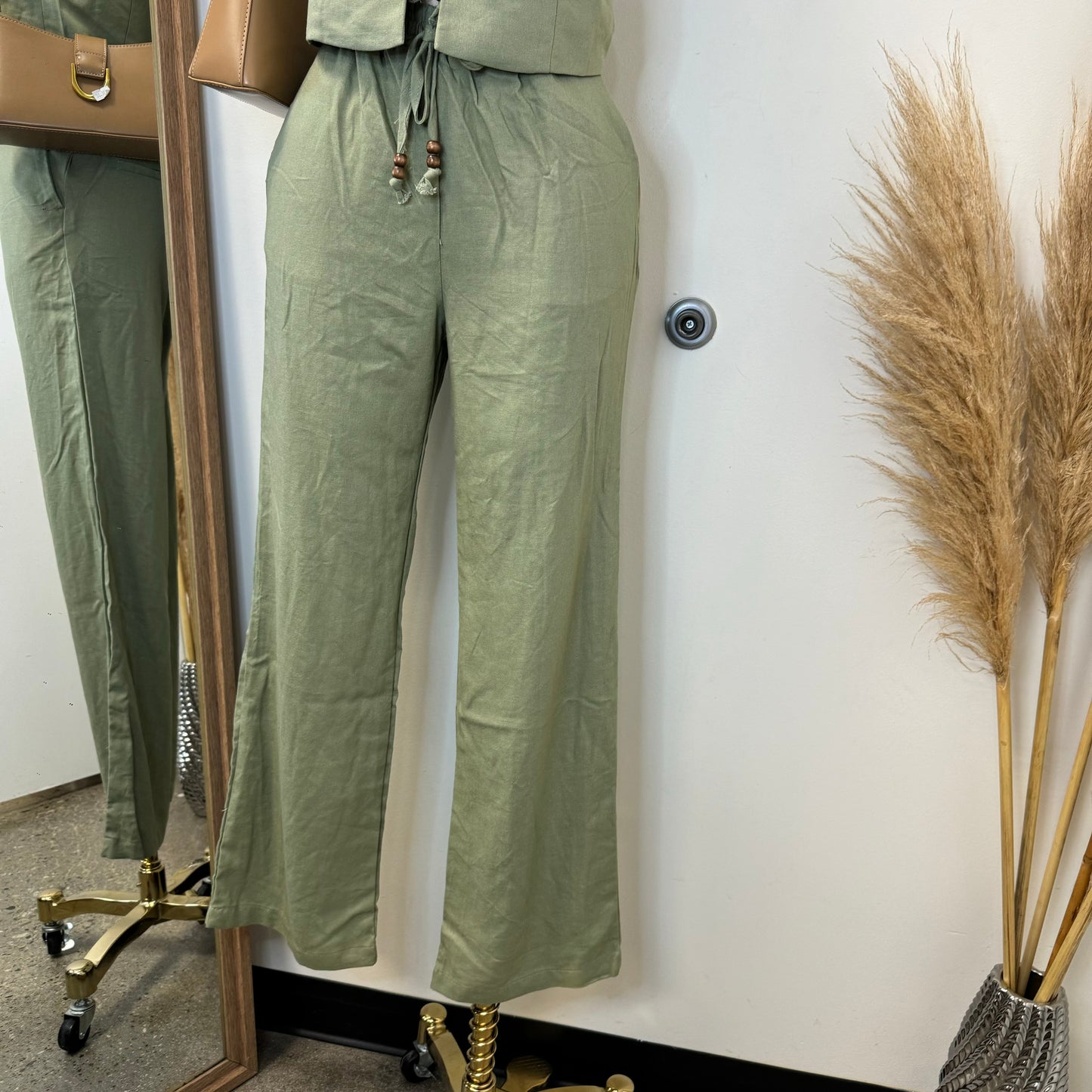 Knot Pant Set-Sage Green