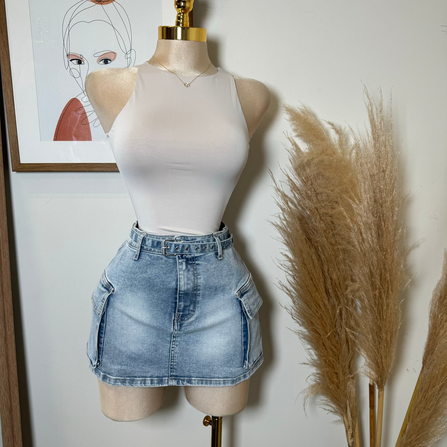 Contour Double Layered 90s Bodysuit-Oat Beige