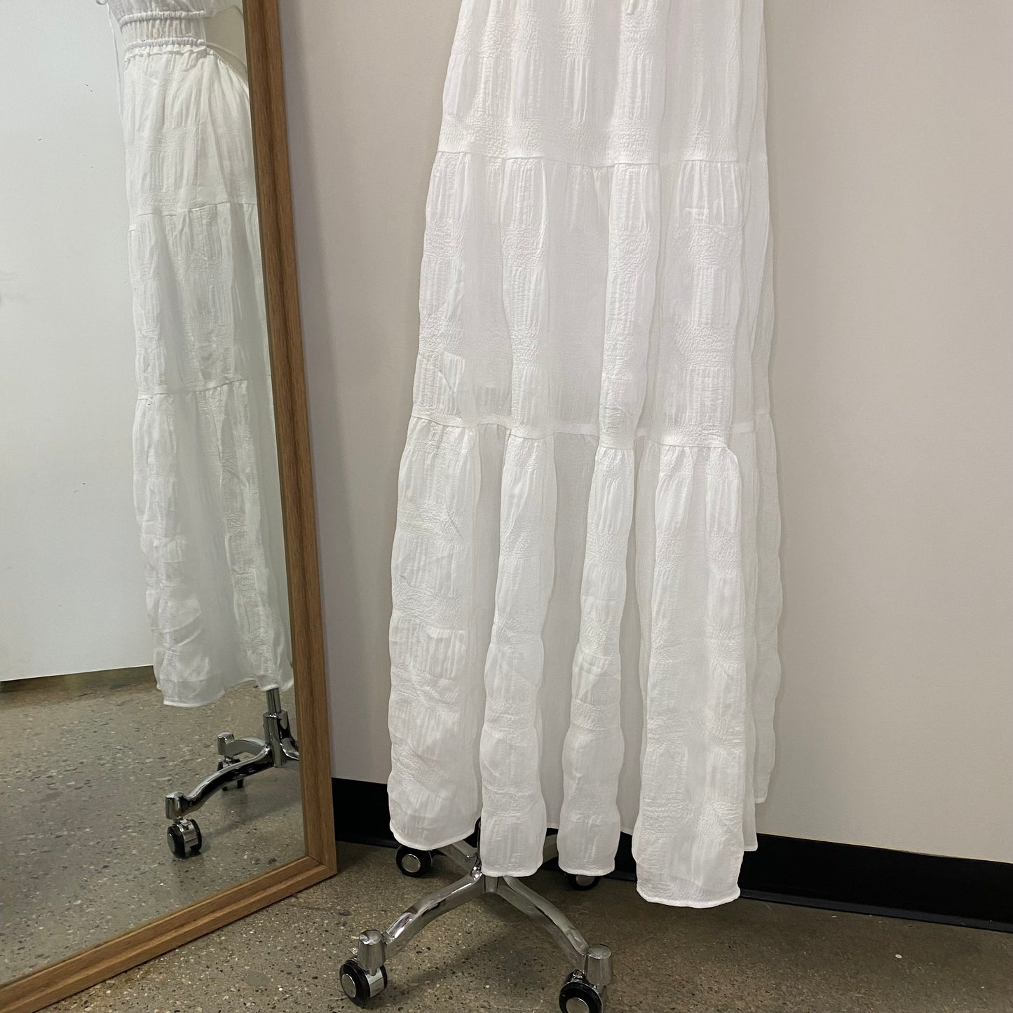 Blue Maxi Dress-White