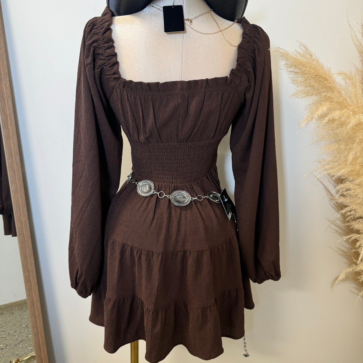 Roxi Corset Dress-Brown