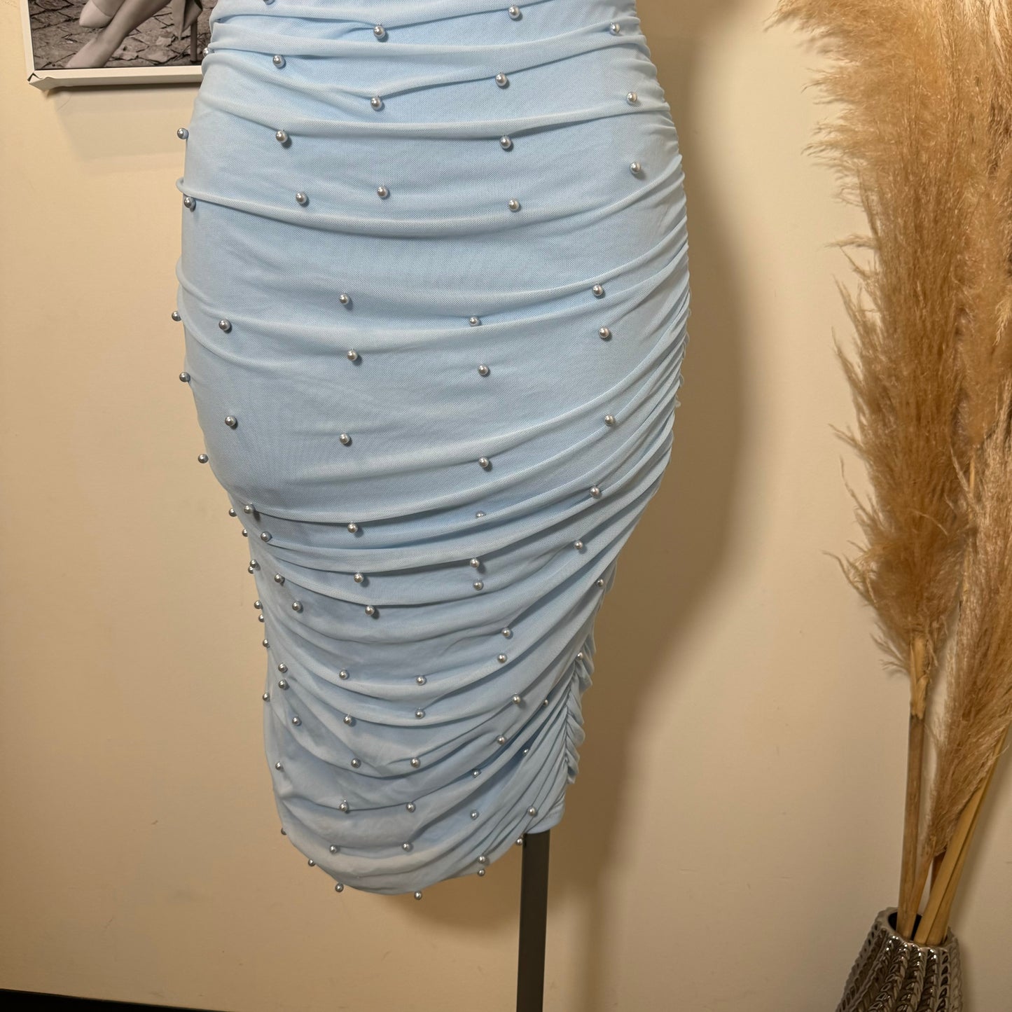 Aria Pearl Dress PL-Blue