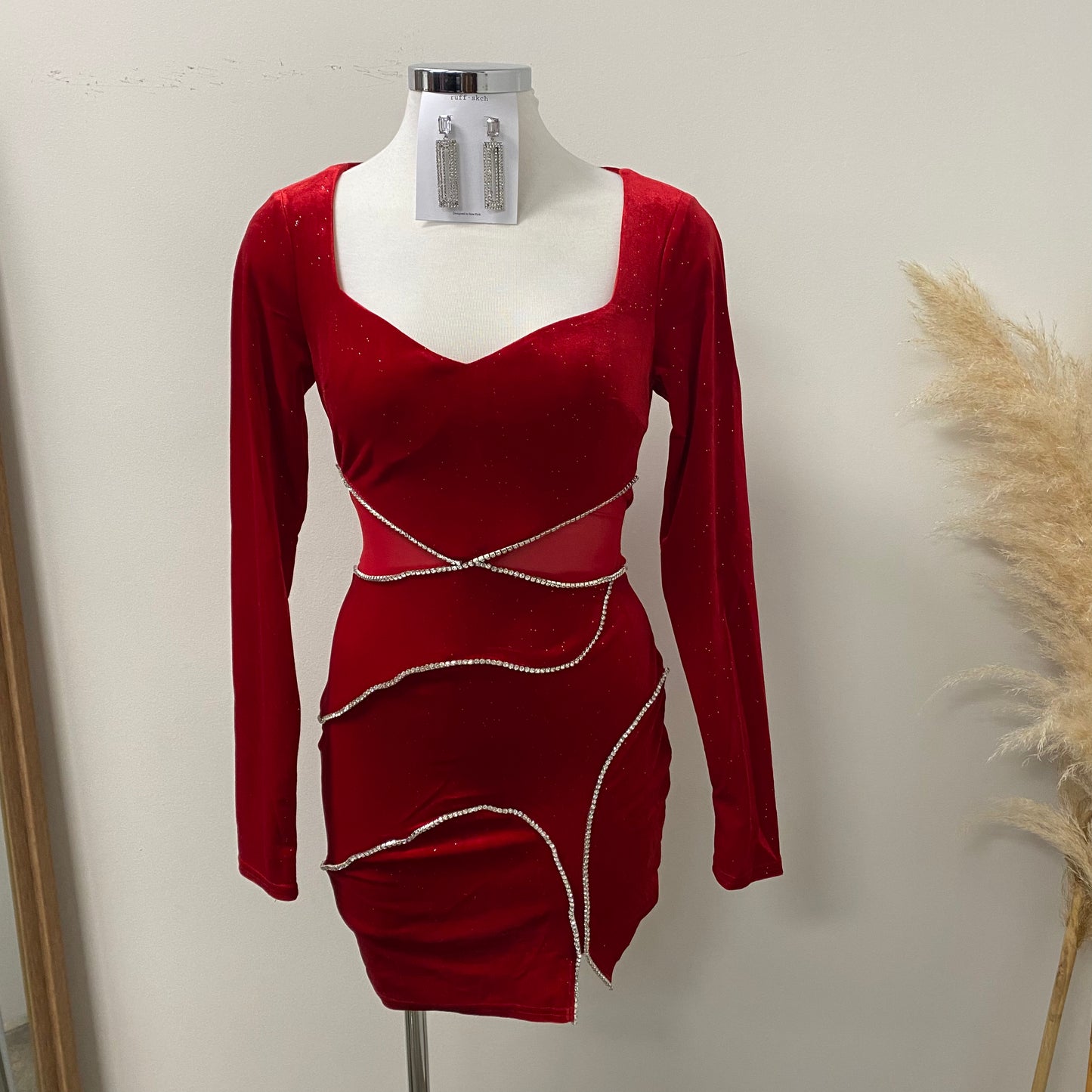 Navidad Dress-Red