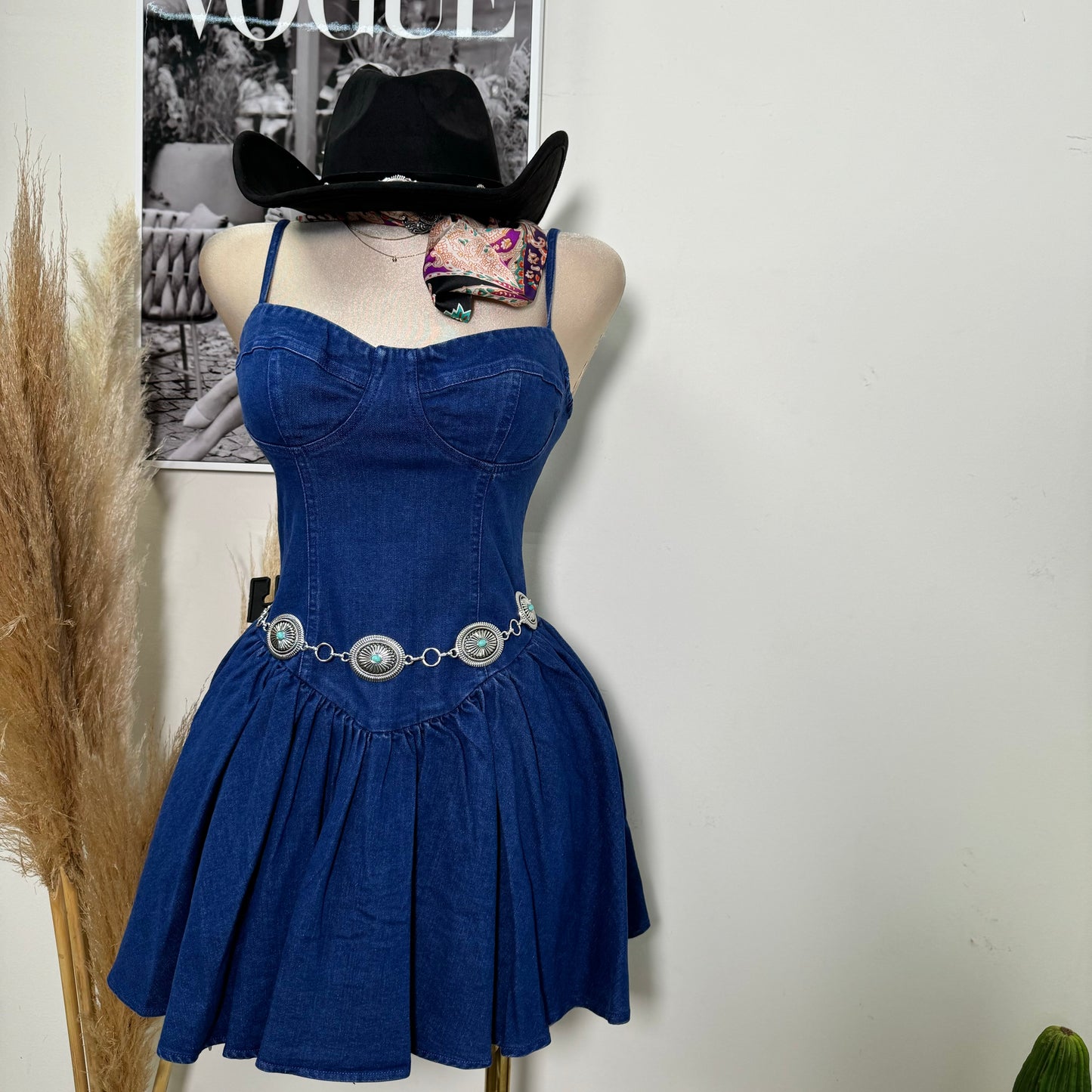 Carter Denim Dress-Blue