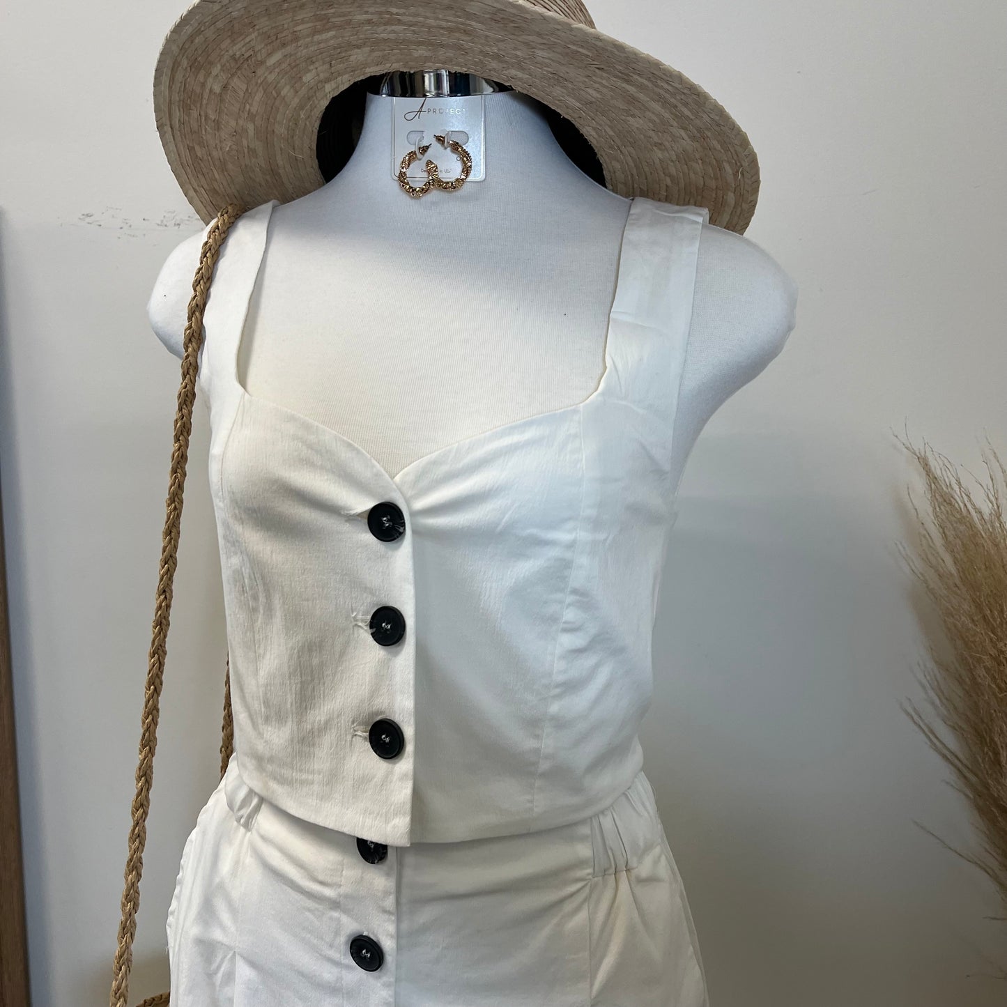 Aurora Linen Set-White