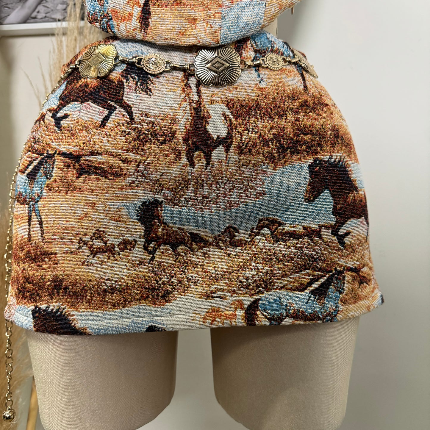 Horse Skirt-Multi Brown